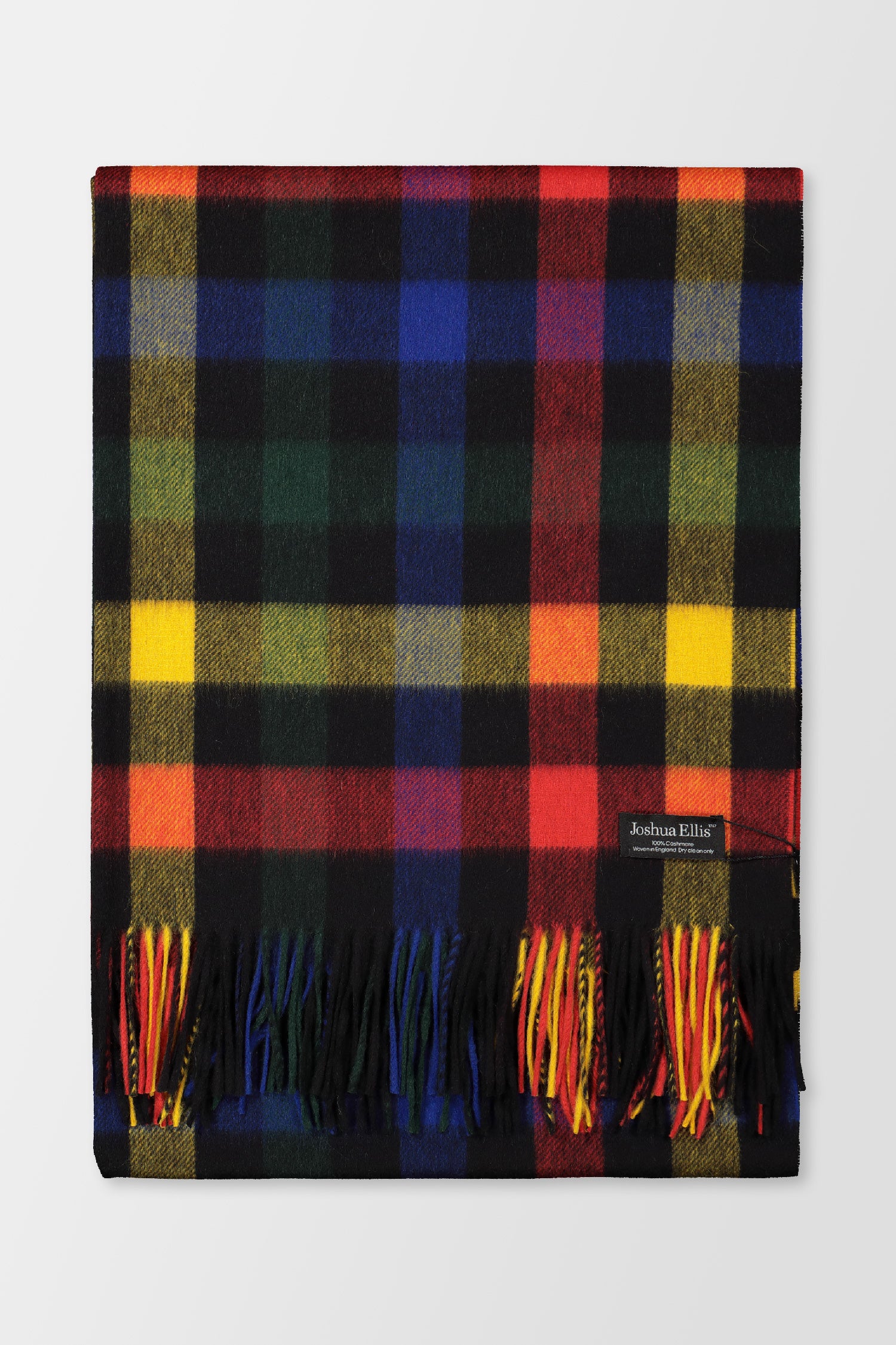 Joshua Ellis Multicolor Classic Check Ripple Scarf