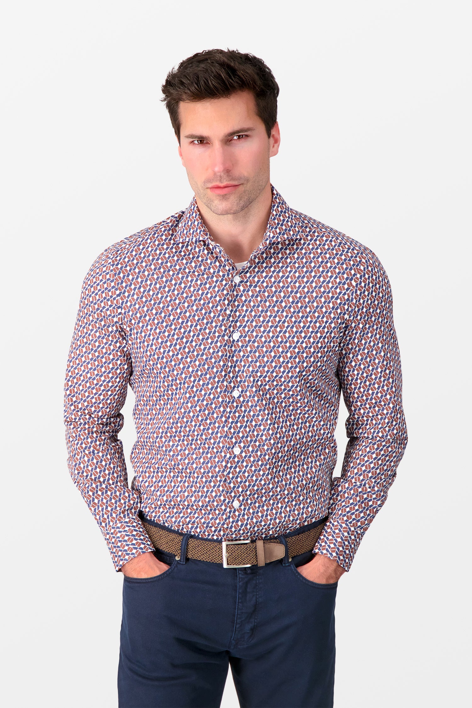 Barba Napoli Brown Classic Shirt
