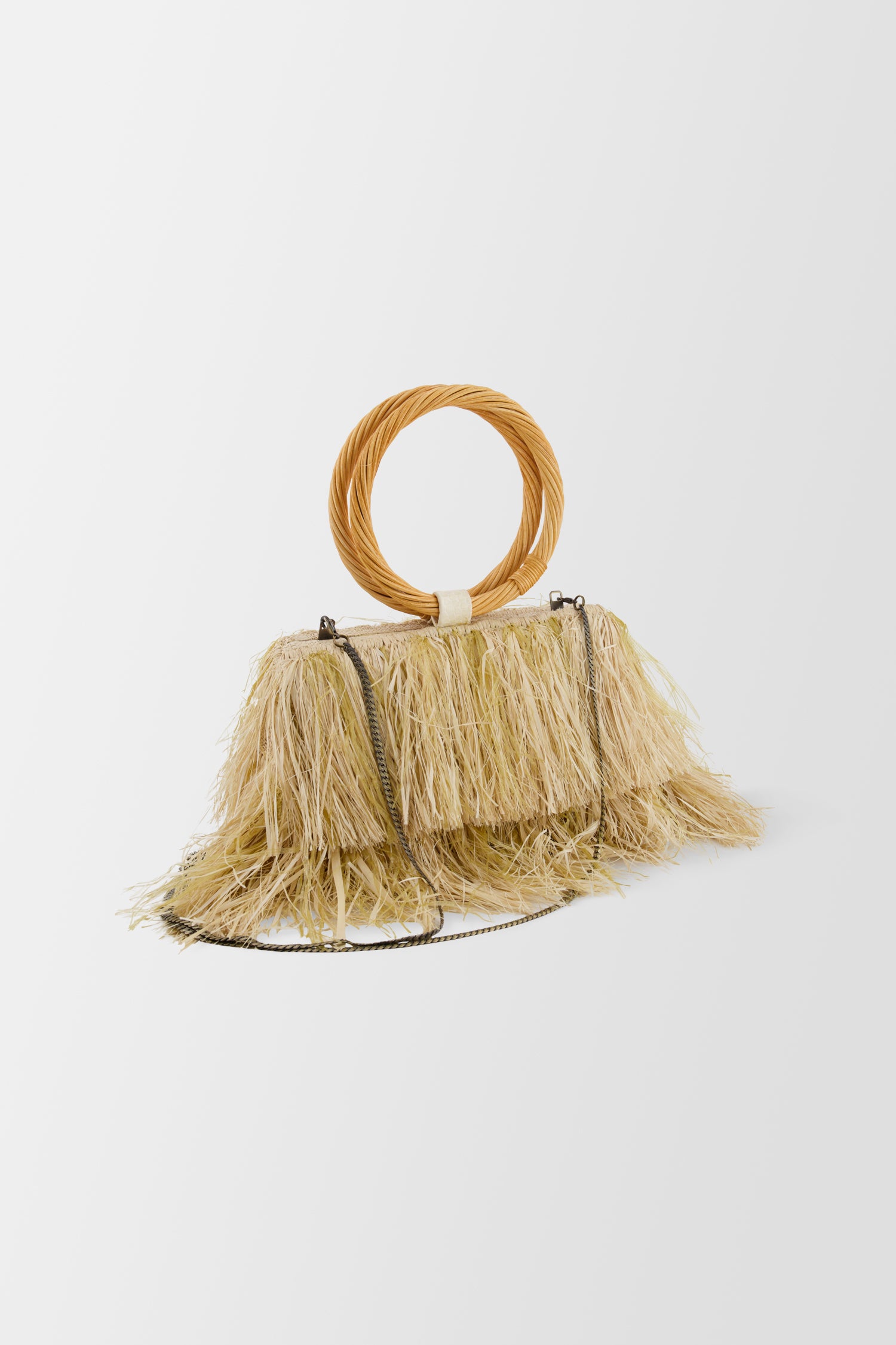 Serpui Natural Dense Fringes Bag