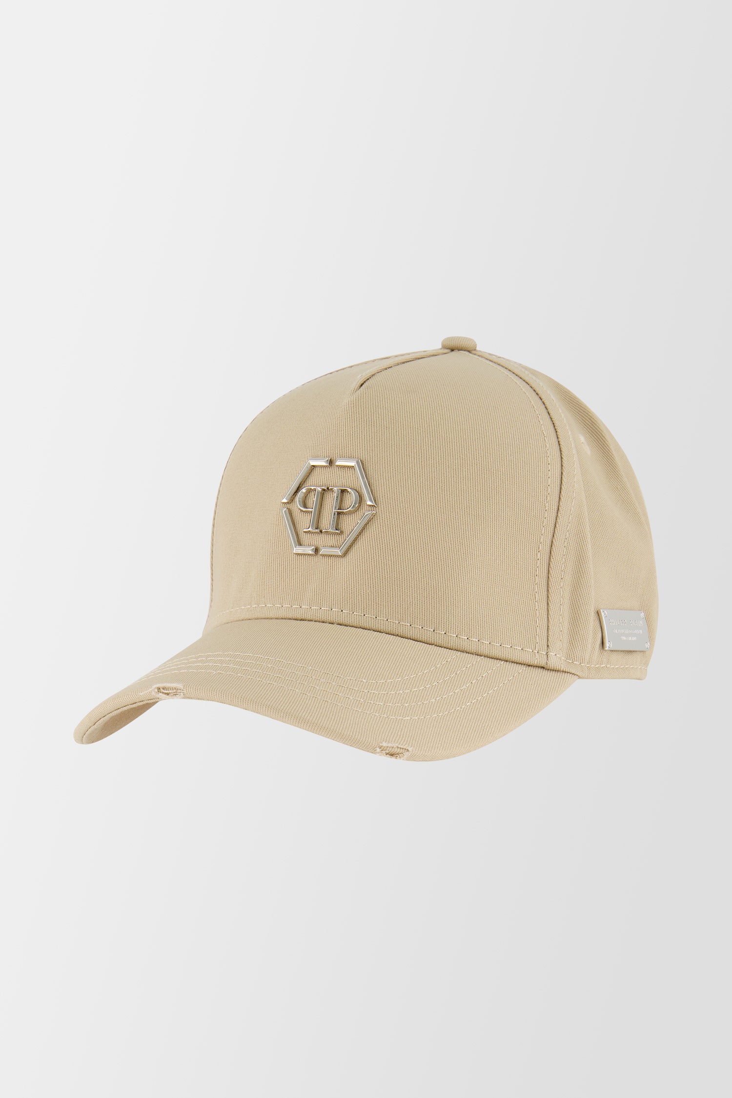 Philipp Plein Beige Metal Hexagon Cap