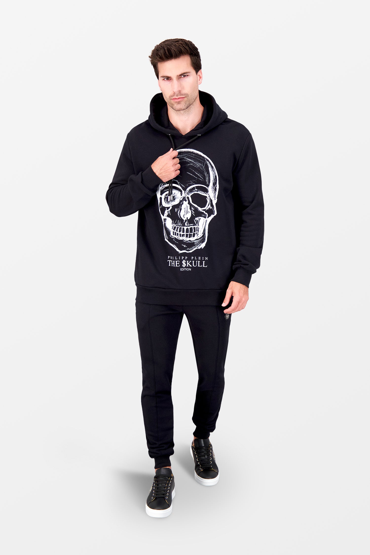Philipp Plein Black Skull Print Hoodie