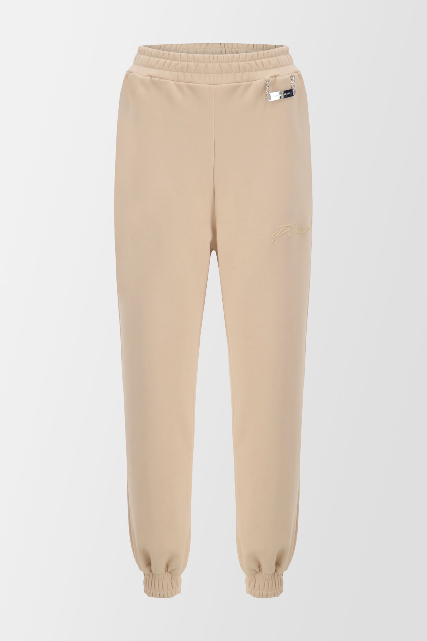 Philipp Plein Beige Embroidery Signature Trousers