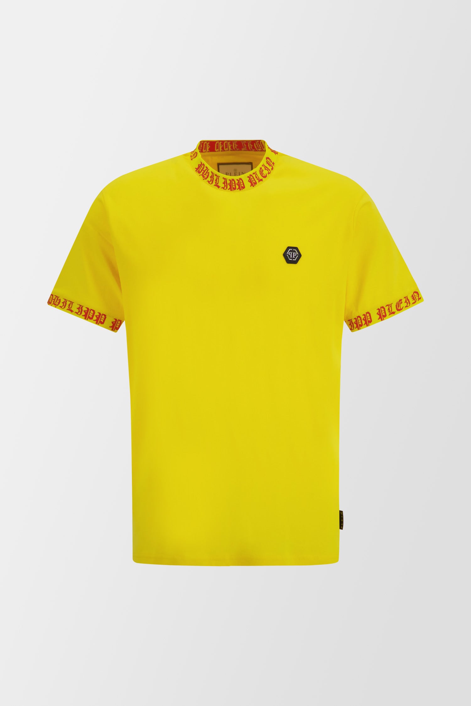 Philipp Plein Yellow Round Neck SS T-Shirt