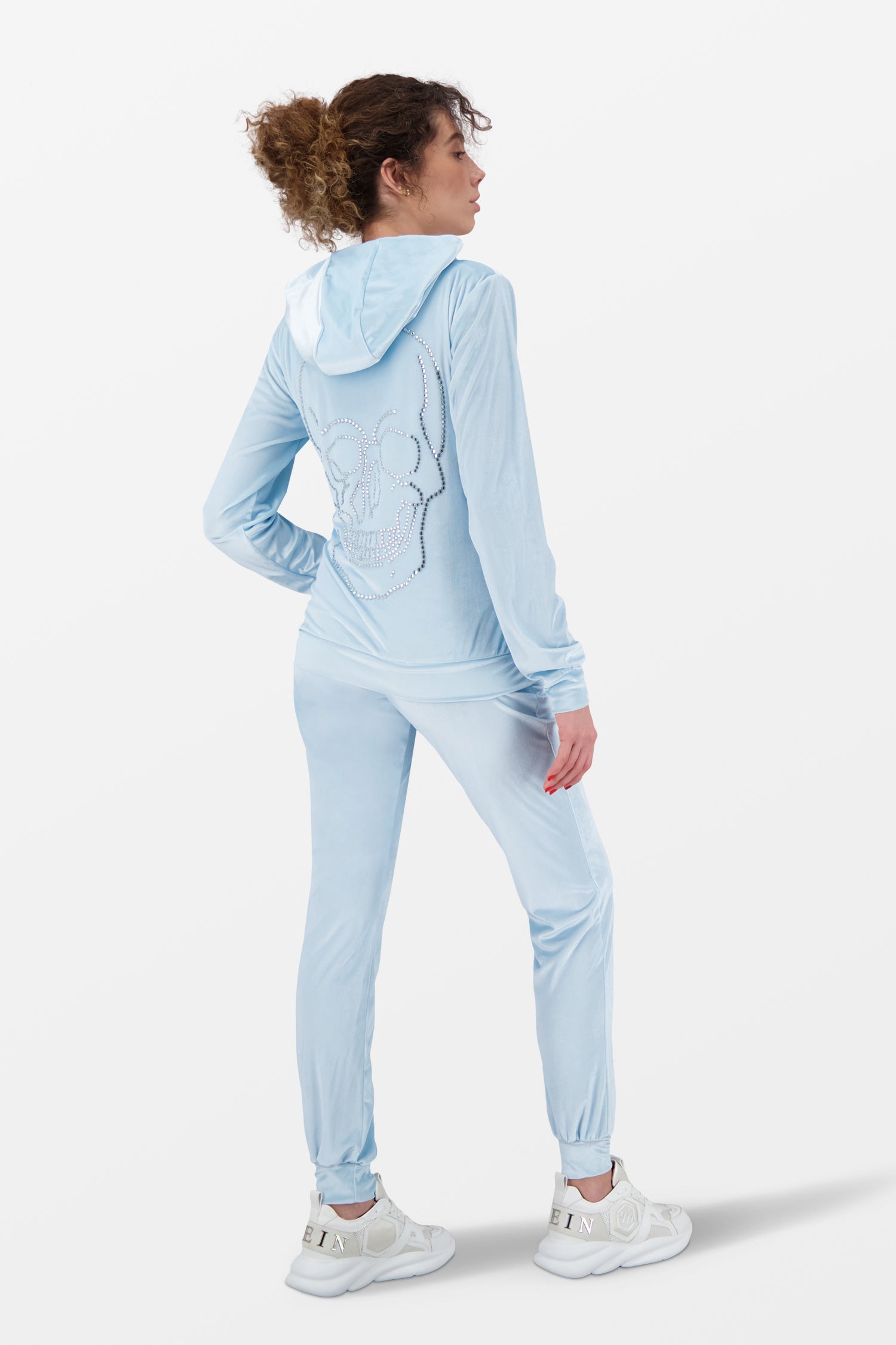 Philipp Plein Light Blue Crystal Skull Tracksuit