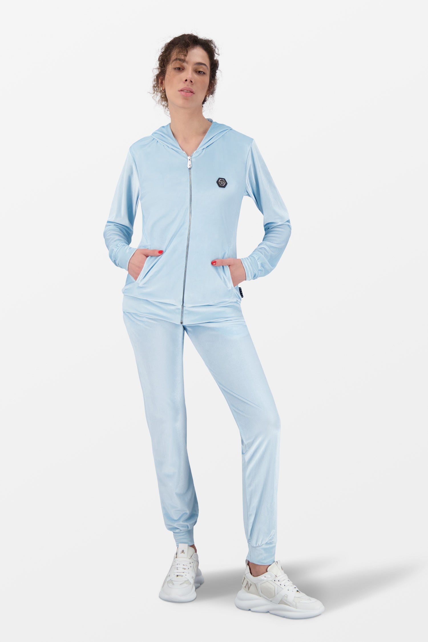 Philipp Plein Light Blue Crystal Skull Tracksuit