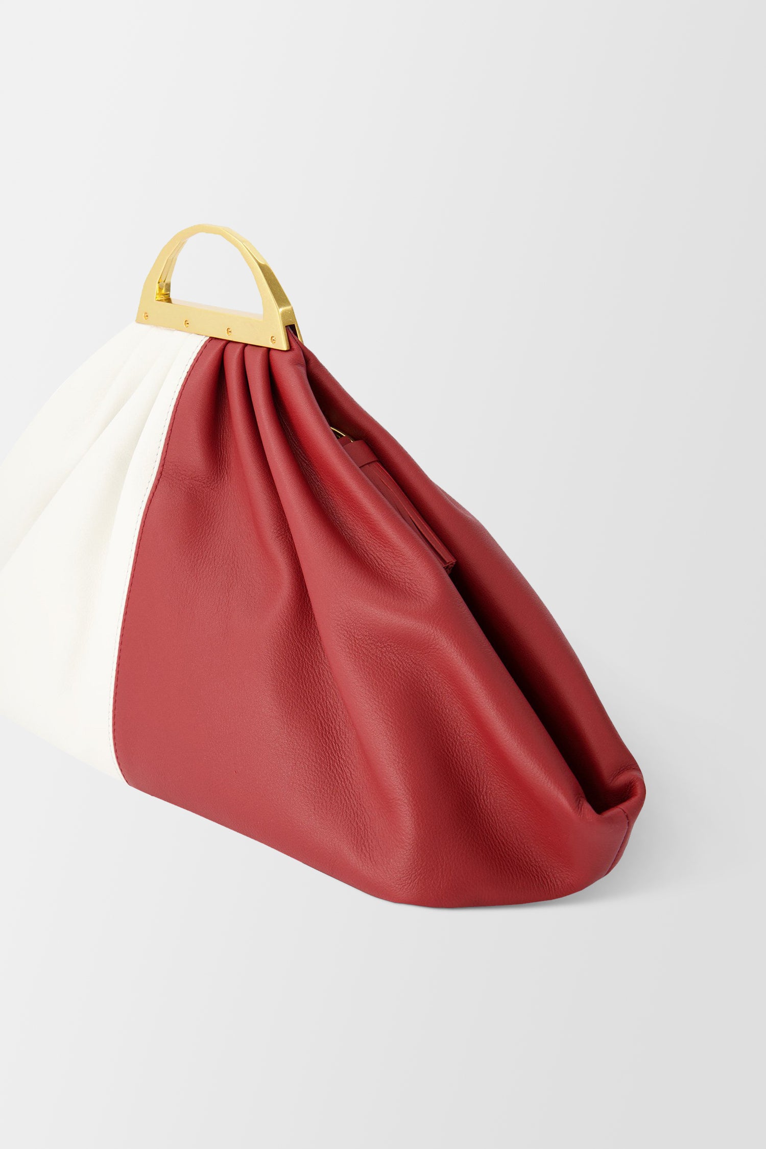 The Volon Wine/White Gabi Handbag