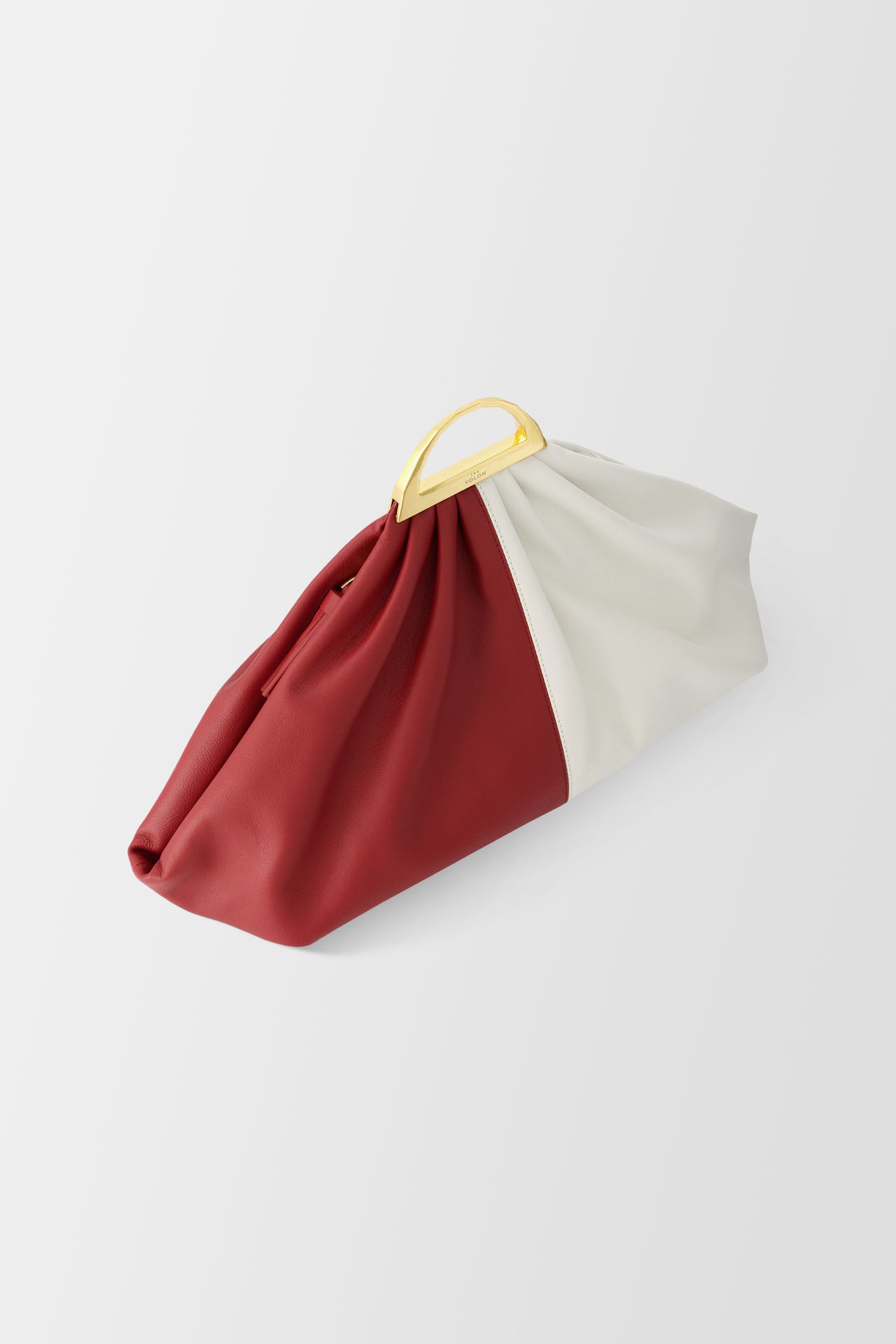 The Volon Wine/White Gabi Handbag