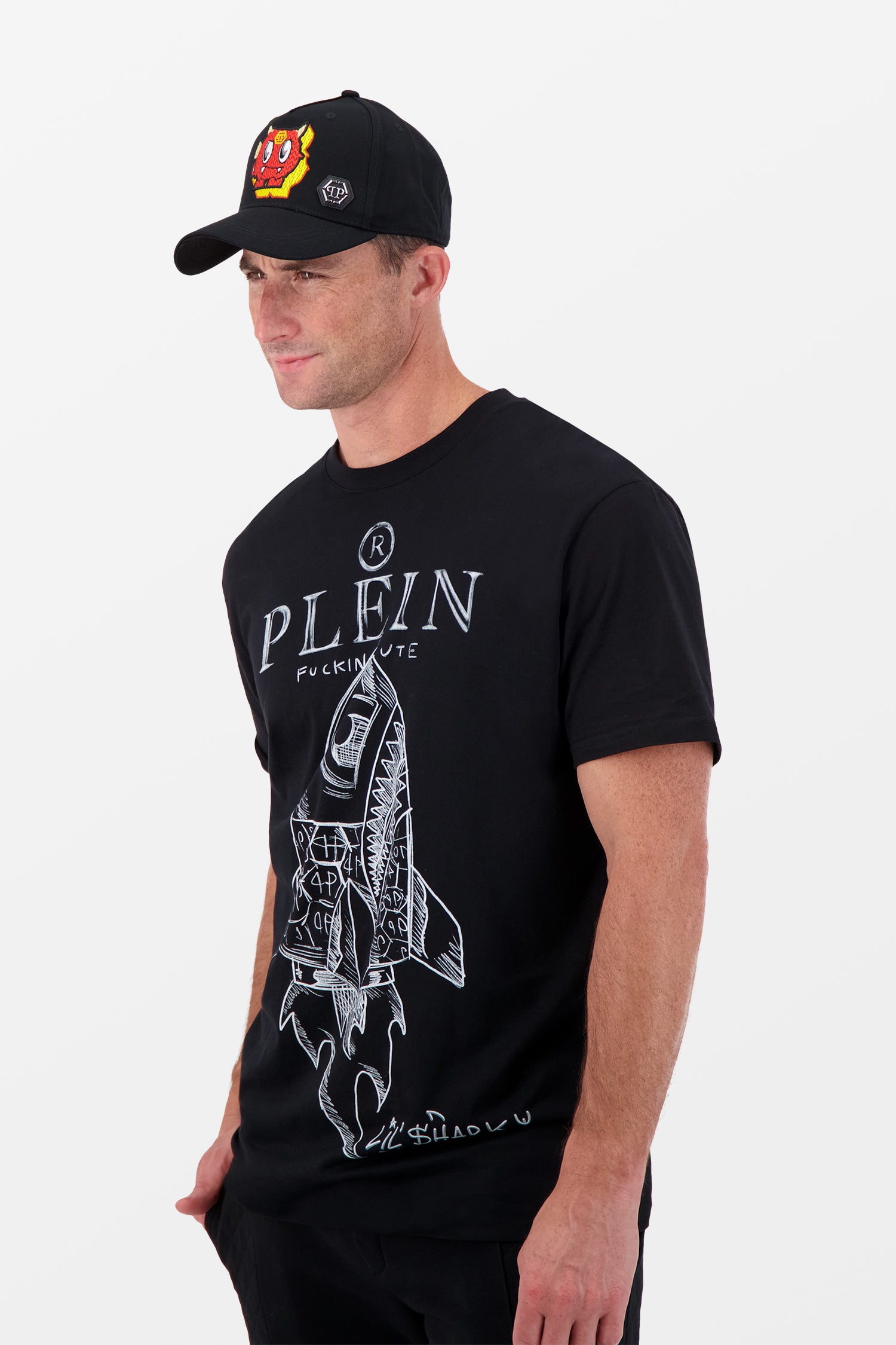 Philipp Plein Black Monsters Baseball Cap