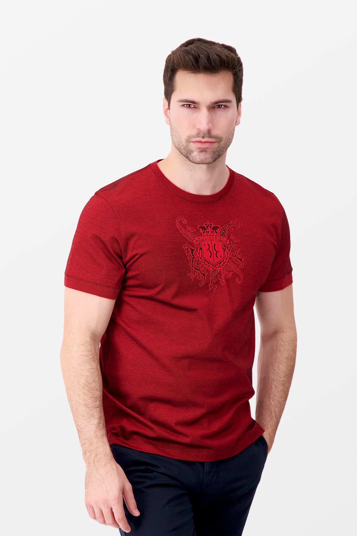 Billionaire Red SS Paisley T-Shirt