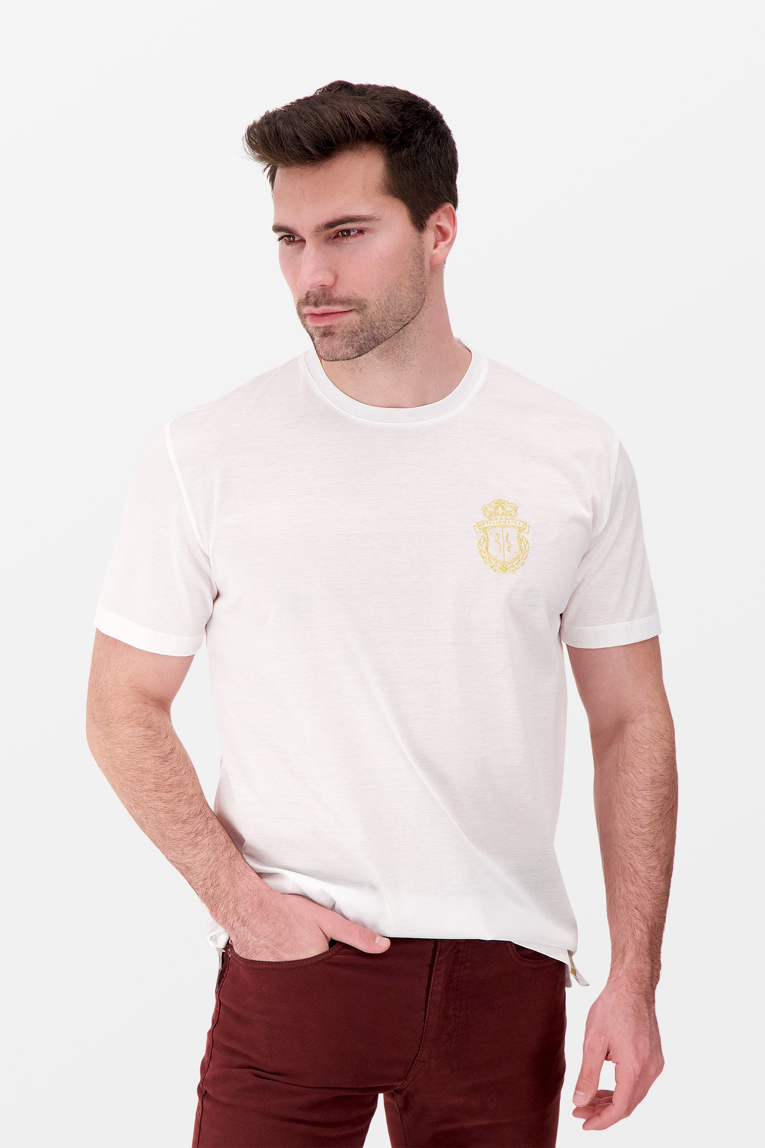 Billionaire White SS Crest T-Shirt