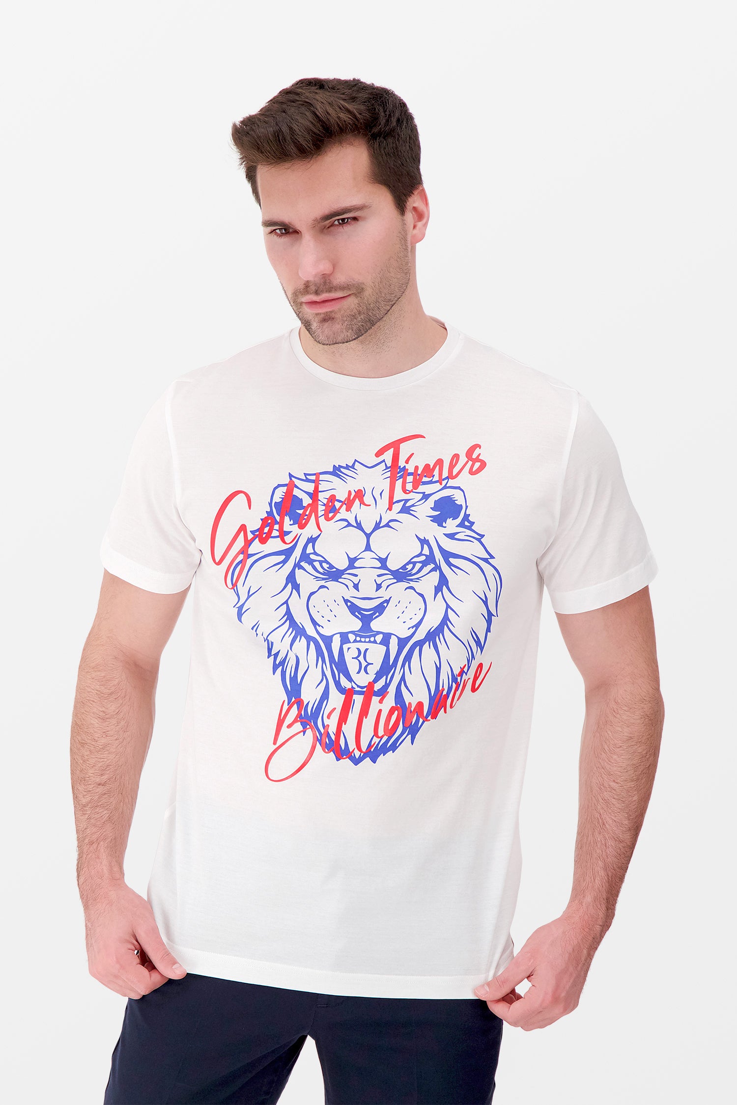 Billionaire White SS Lion Logo T-Shirt