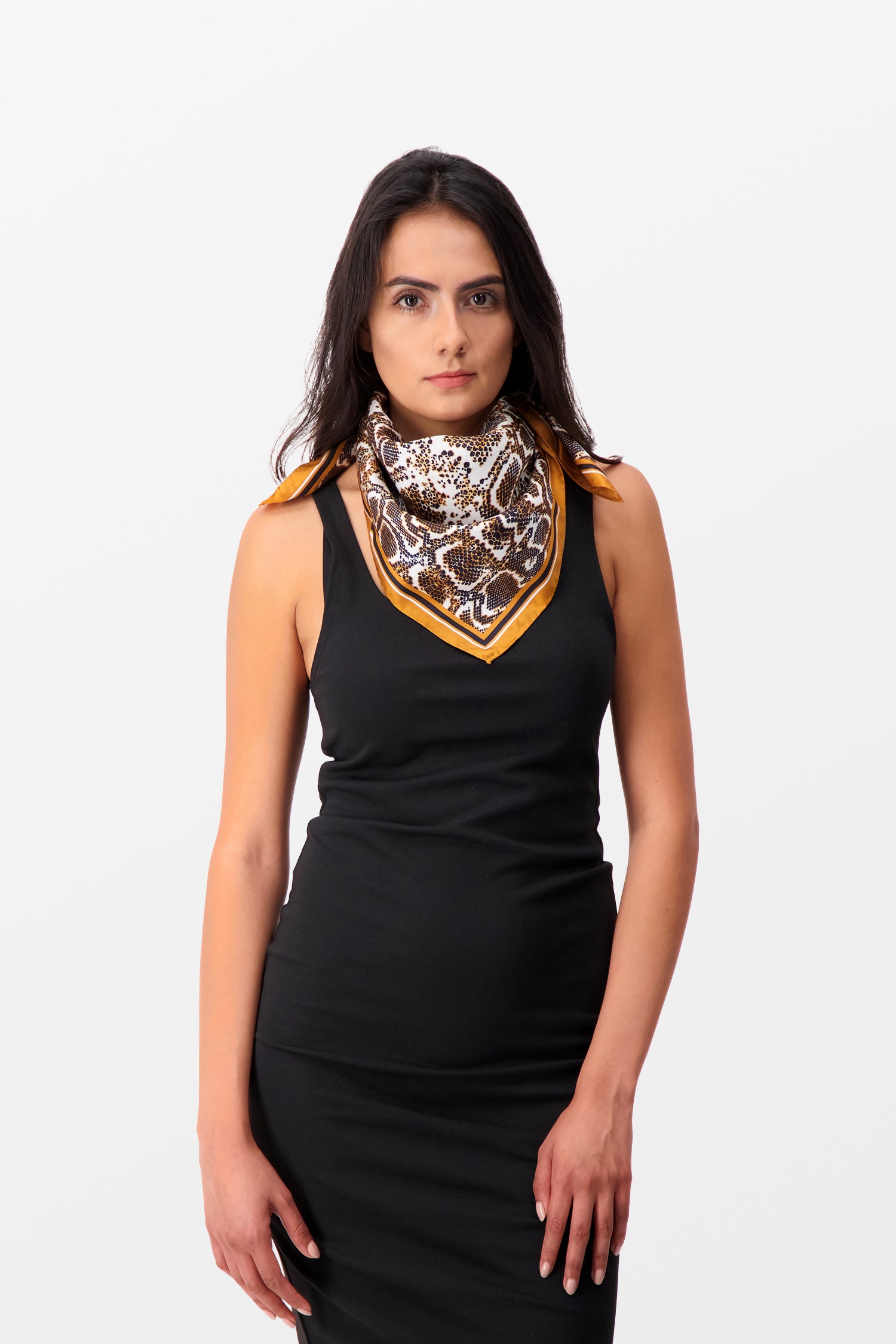 Jimmy Choo Sand Silk Foulard Scarf