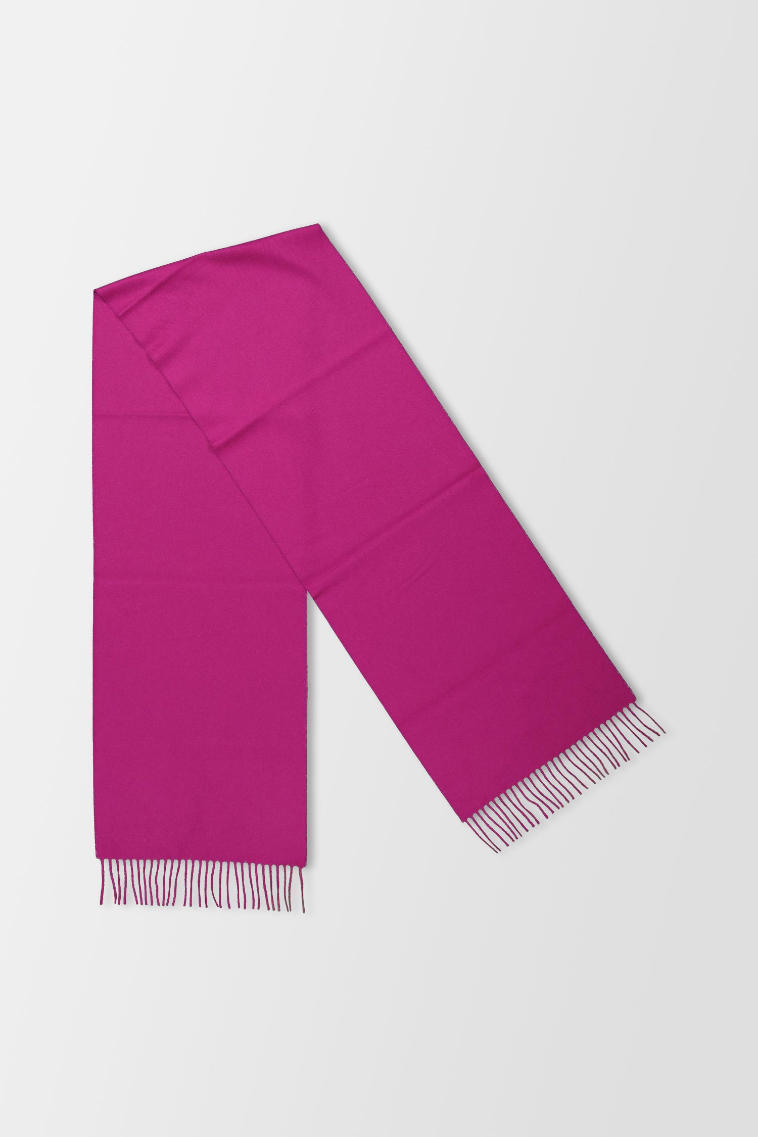 Joshua Ellis Fuchsia Classic Tassel Hem Scarf