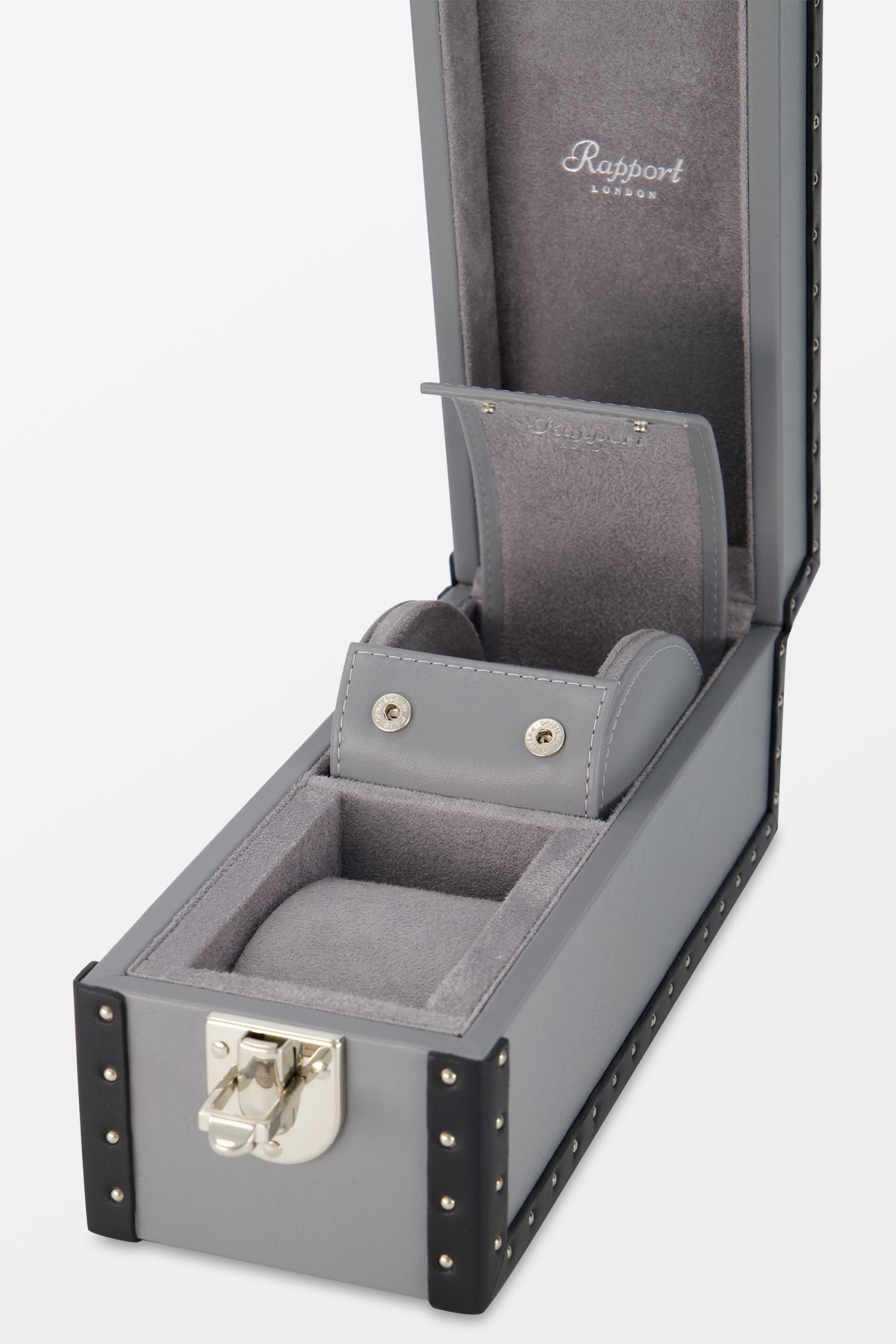 Rapport Grey Kensington Two Watch Box