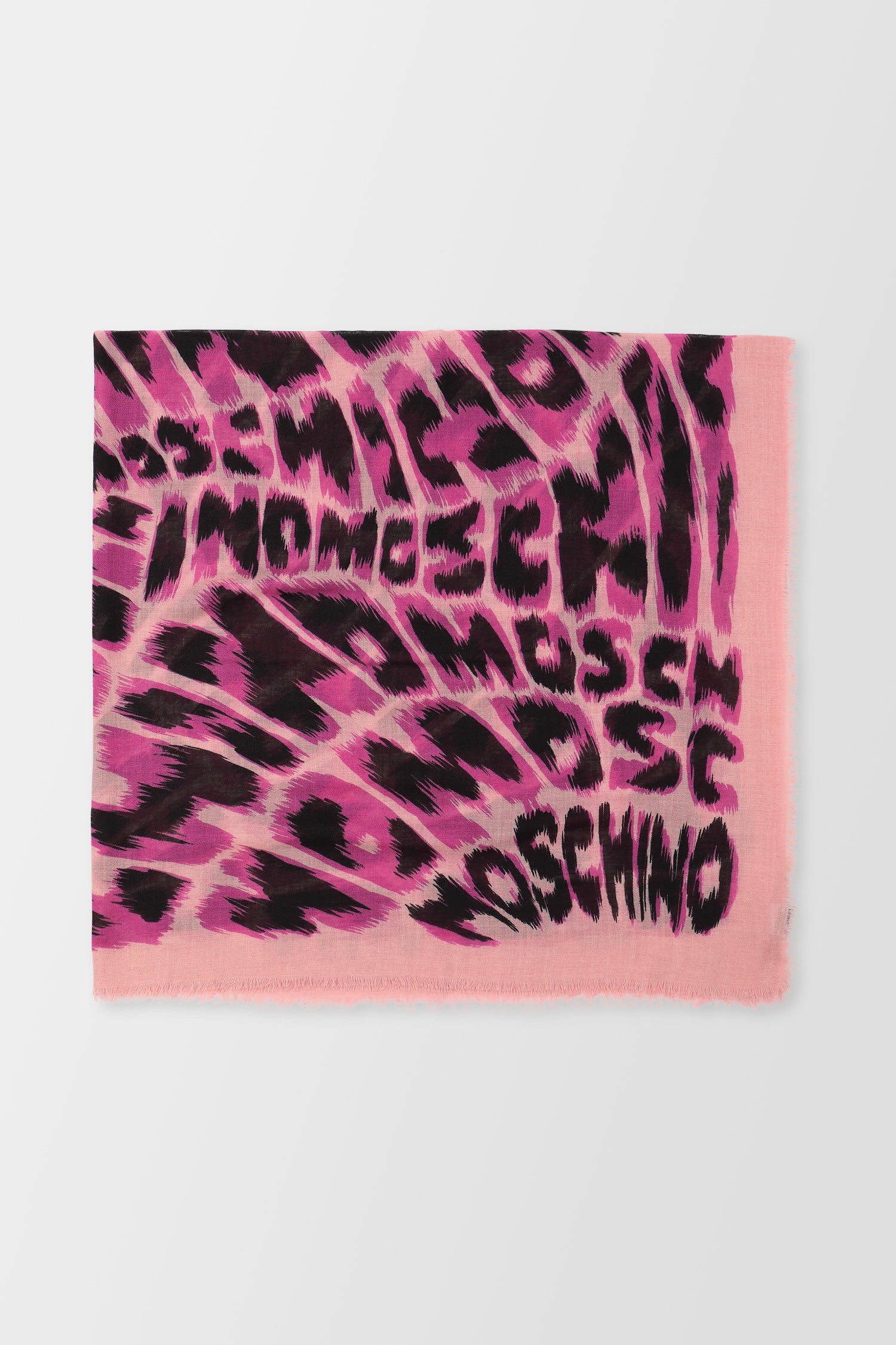 Moschino Pink Printed Scarf