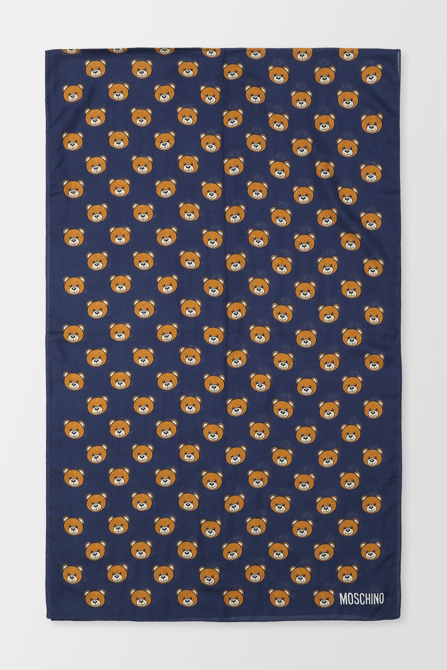 Moschino Blue Printed Scarf
