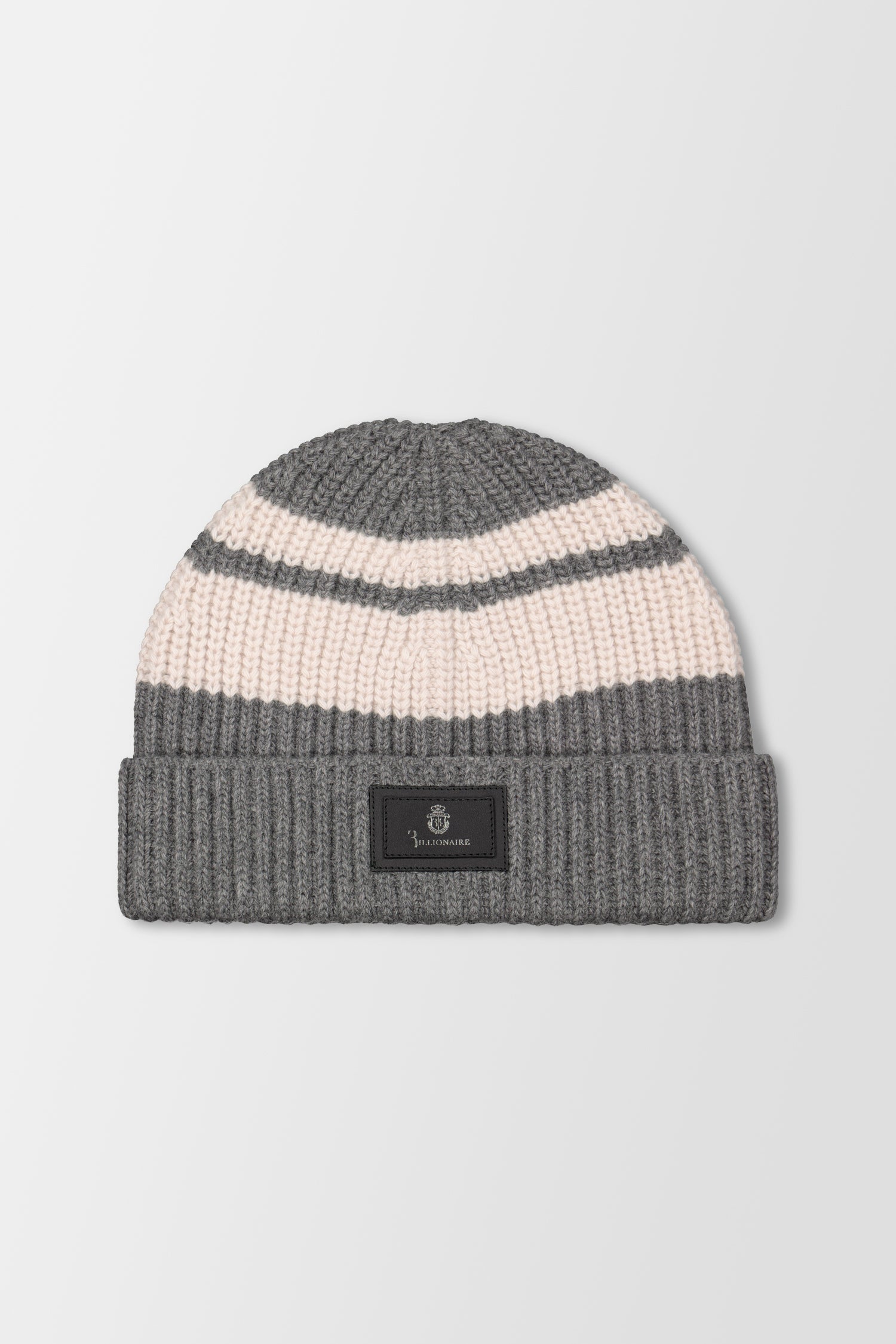 Billionaire Grey/Beige Stripes Beanie