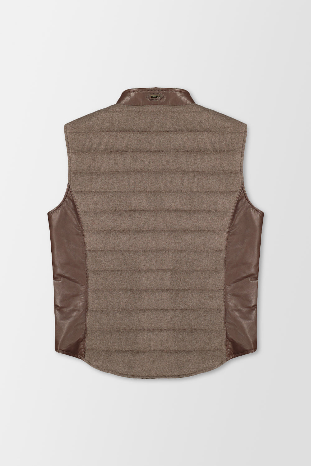 Zilli Beige Wool & Silk W/ Leather Vest