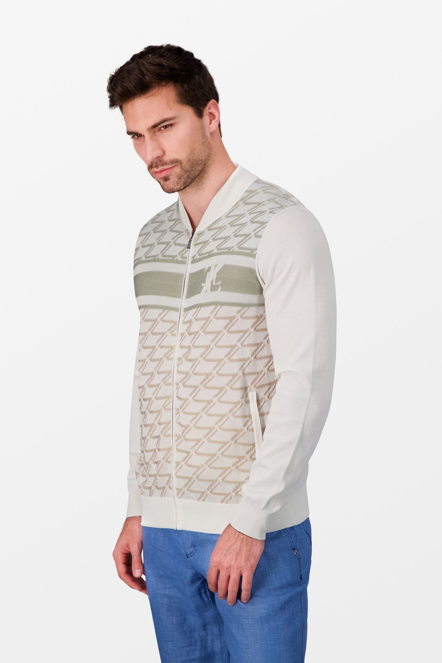 Zilli White Zip Sweater