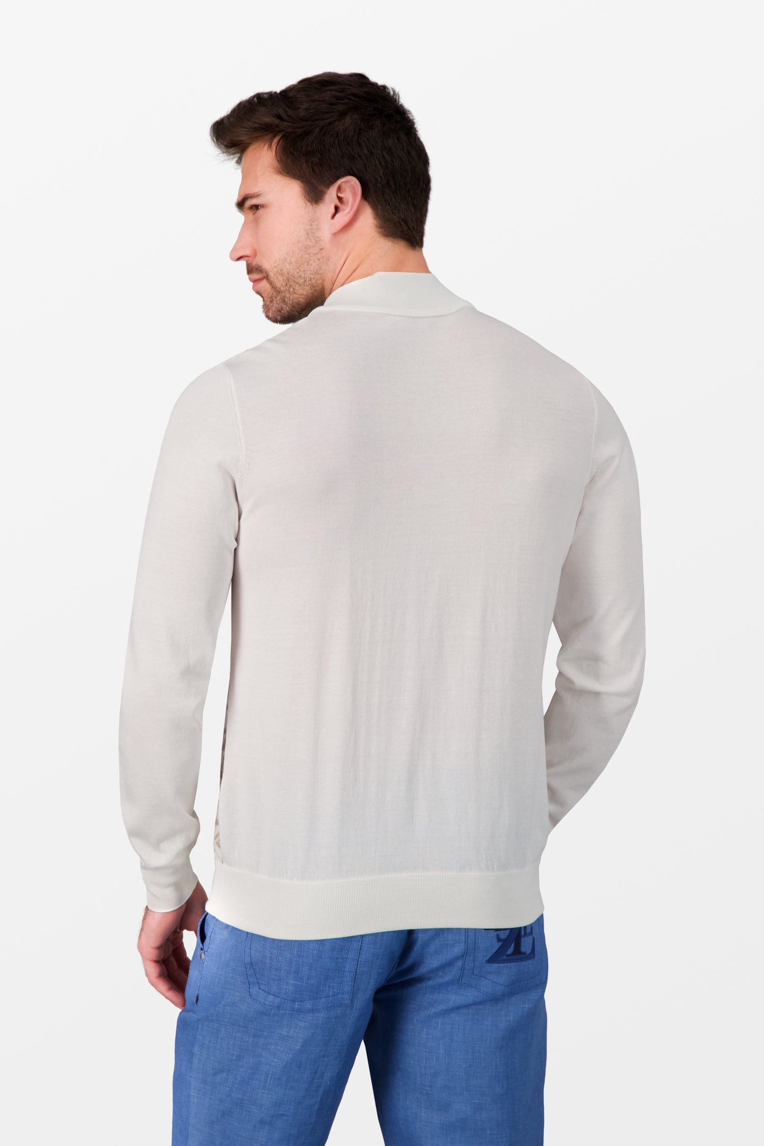 Zilli White Zip Sweater