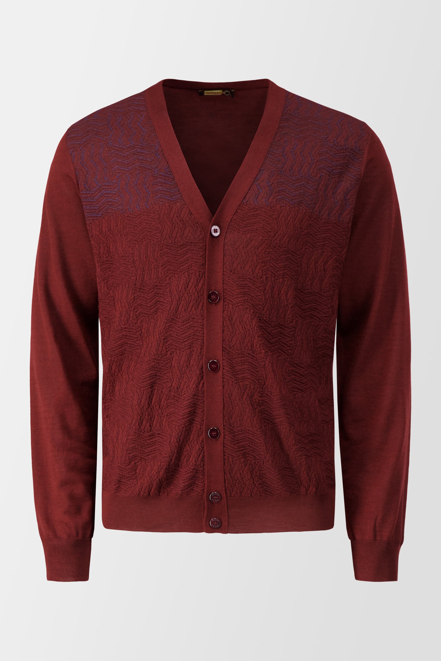 Zilli Burgundy Buttoned Cardigan