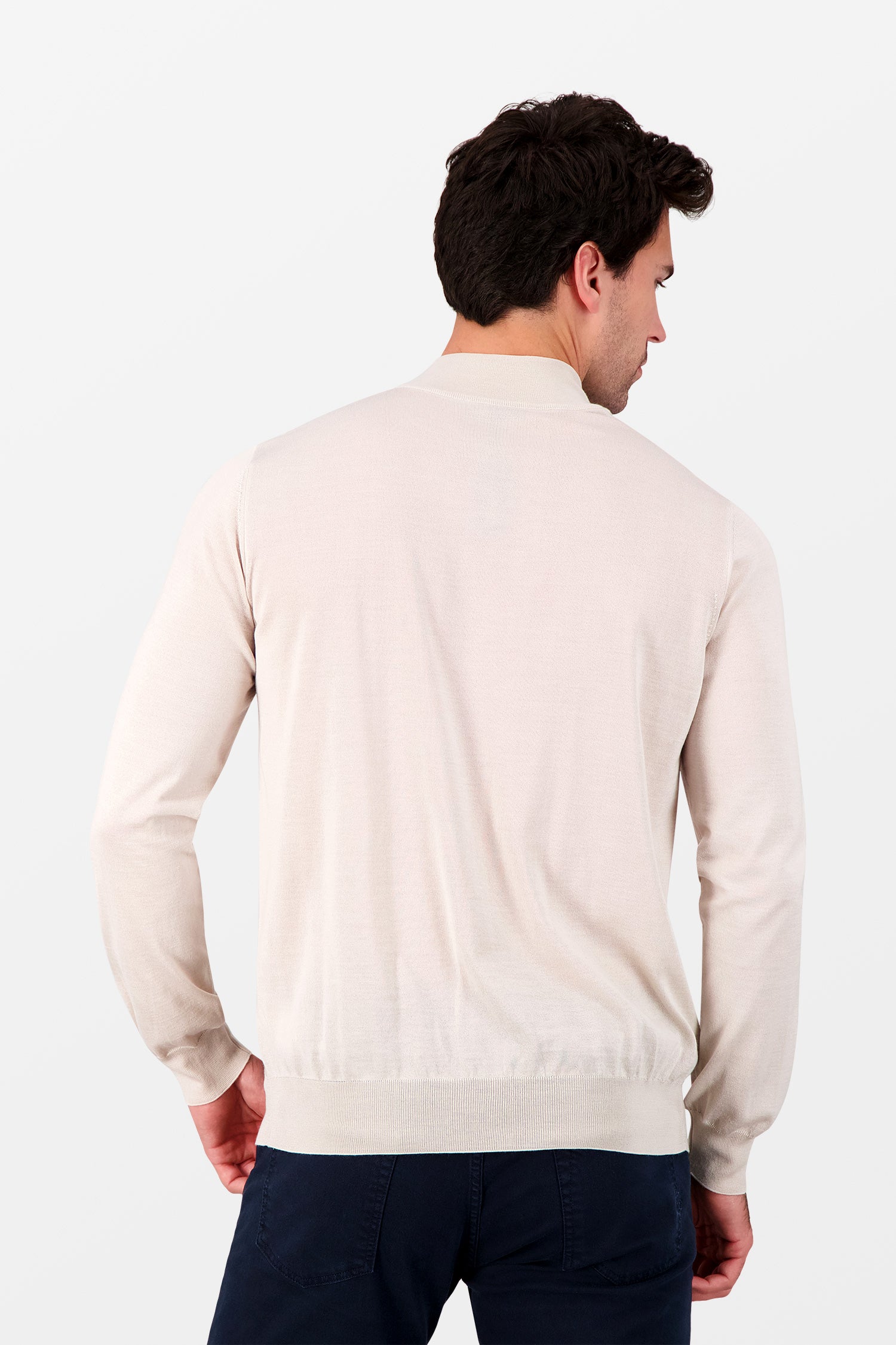 Zilli Beige Turtleneck Zip Sweater
