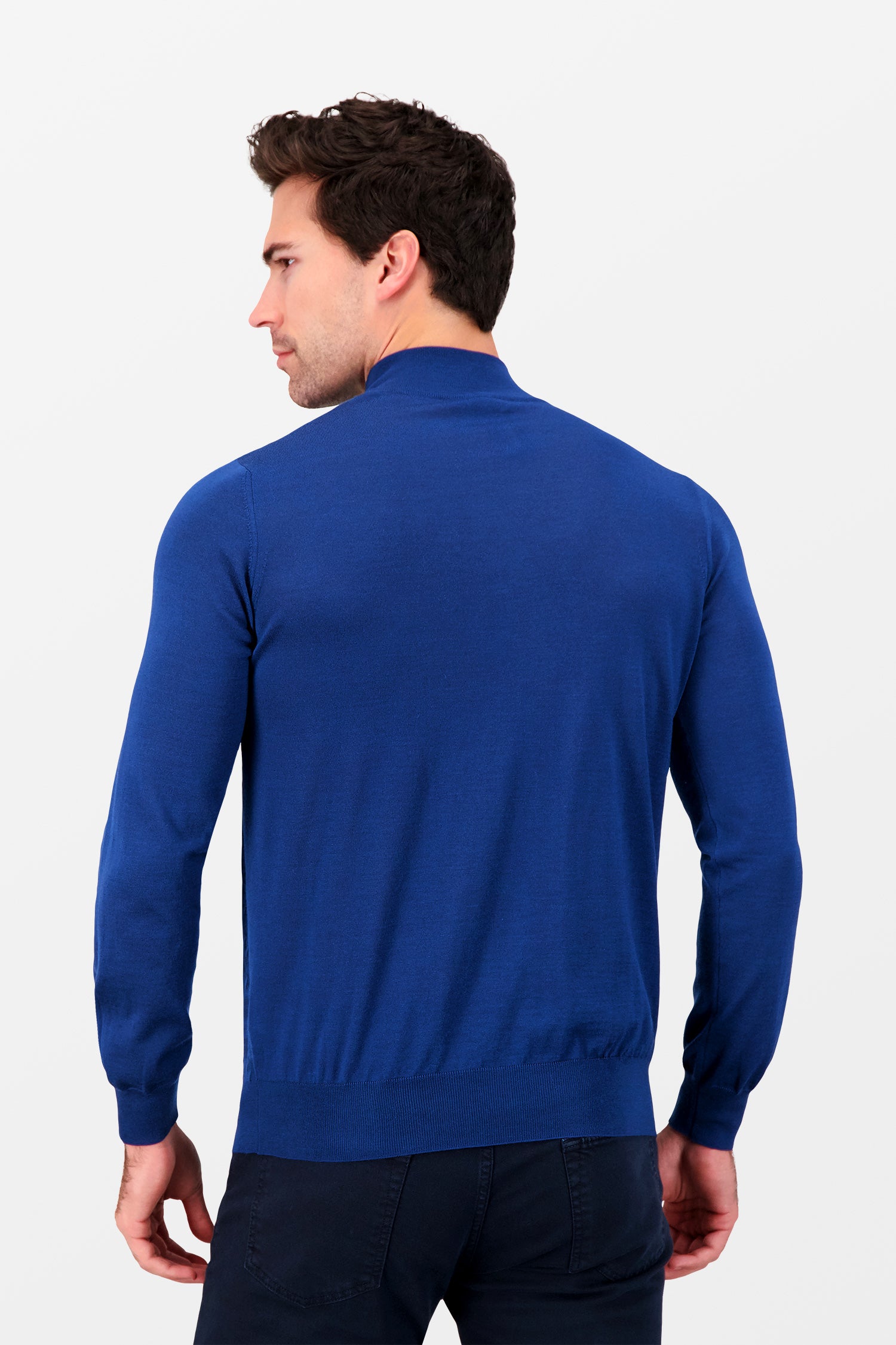 Zilli Blue Turtleneck Zip Sweater