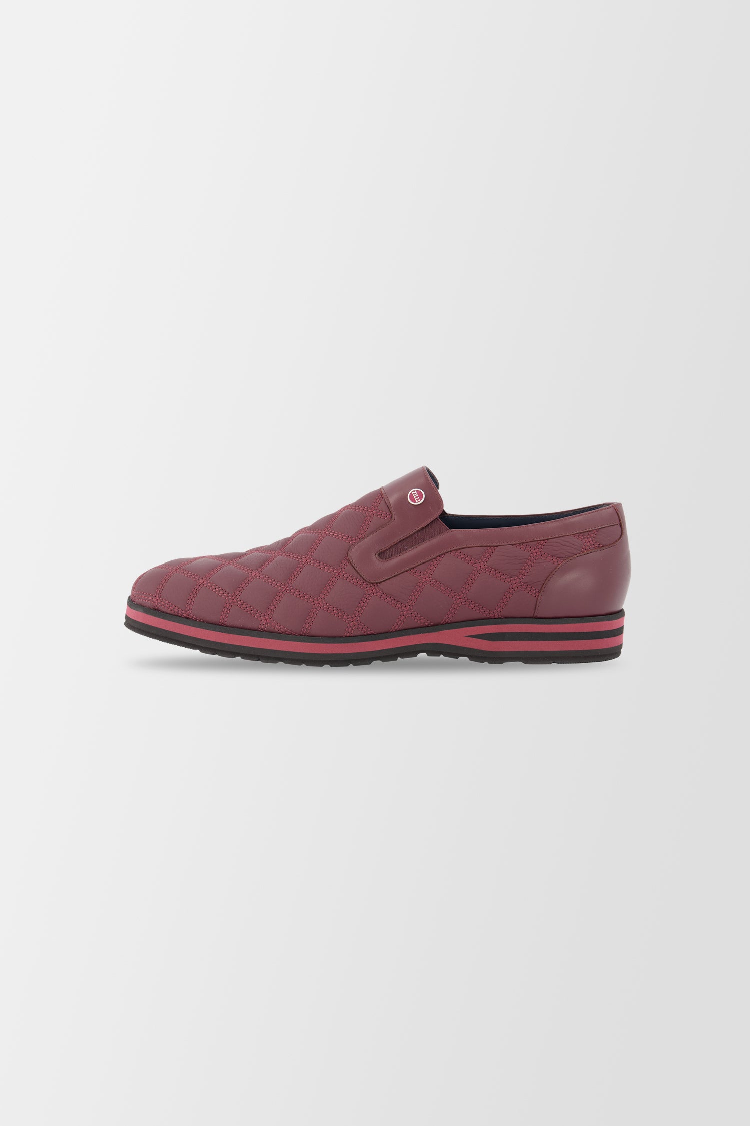 Zilli Chianti/Bordeaux Boston Matelasse Slip-Ons
