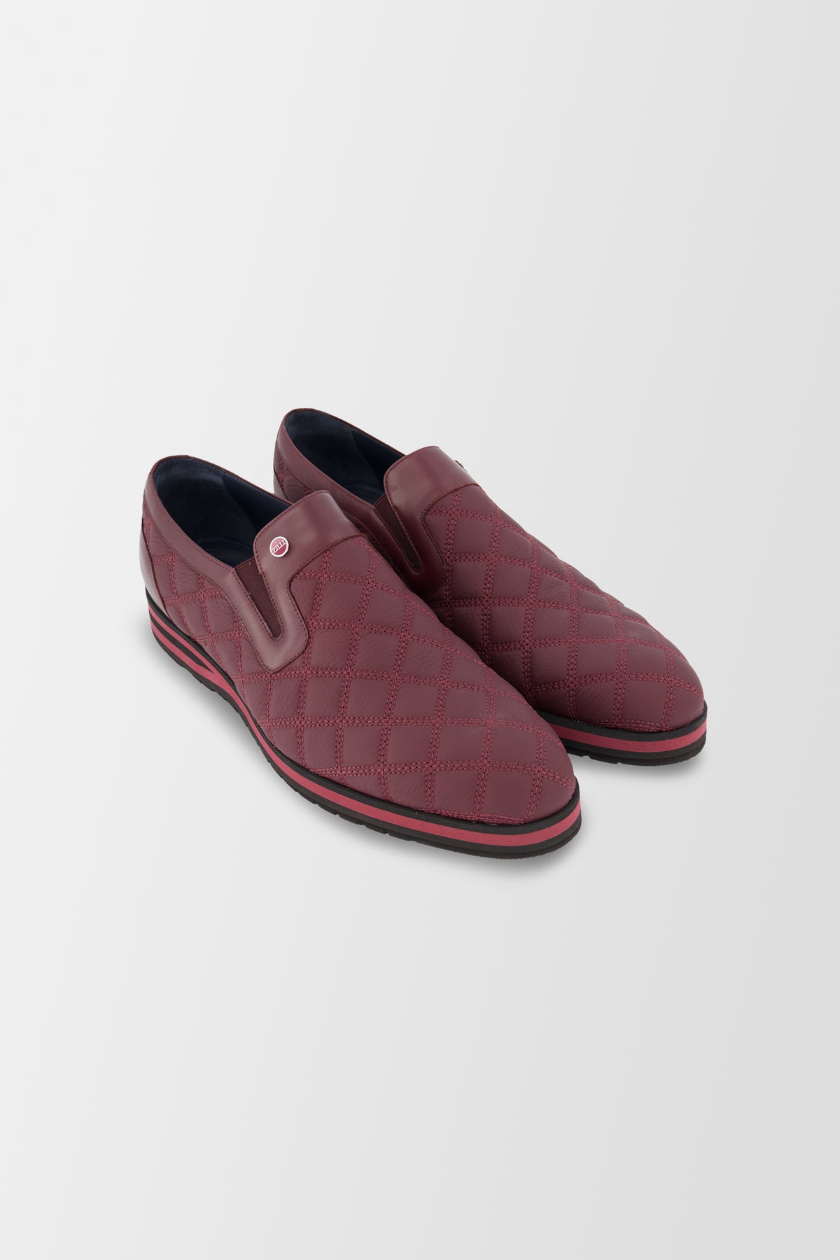 Mocassins Zilli Cherry Bordeaux Cuir Veau Crocodile - Taille US 13 (EU 46) - Neuf