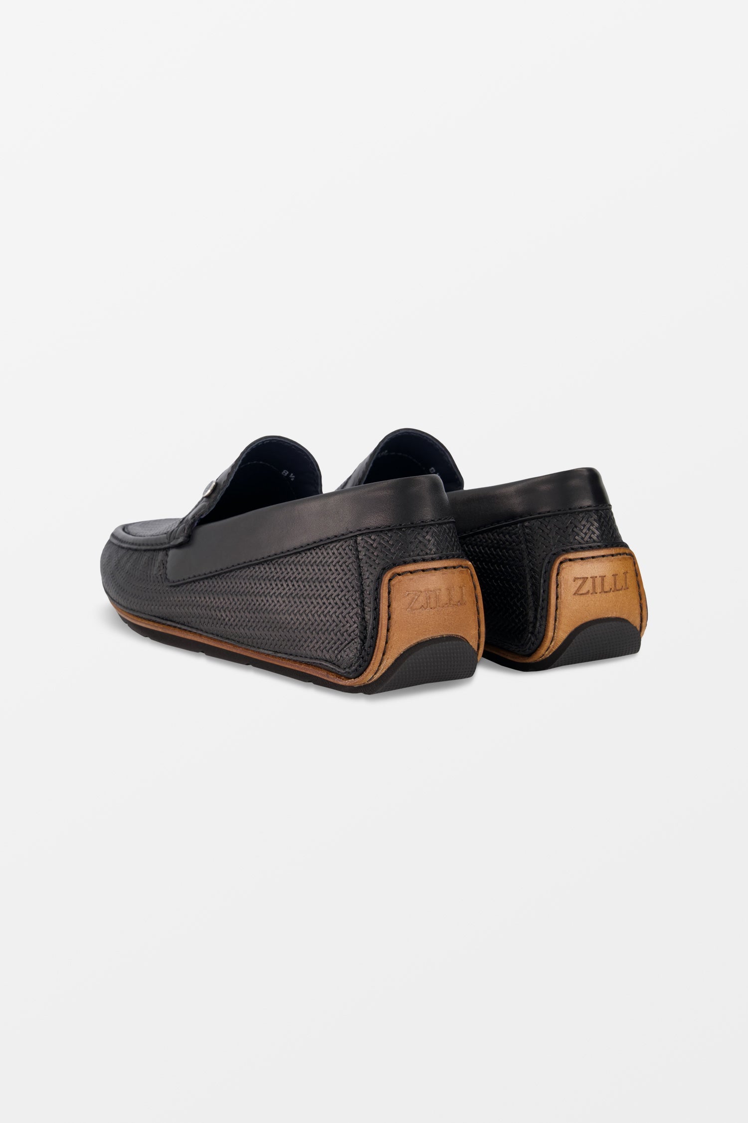 Zilli Black Casual Driving Moccasins