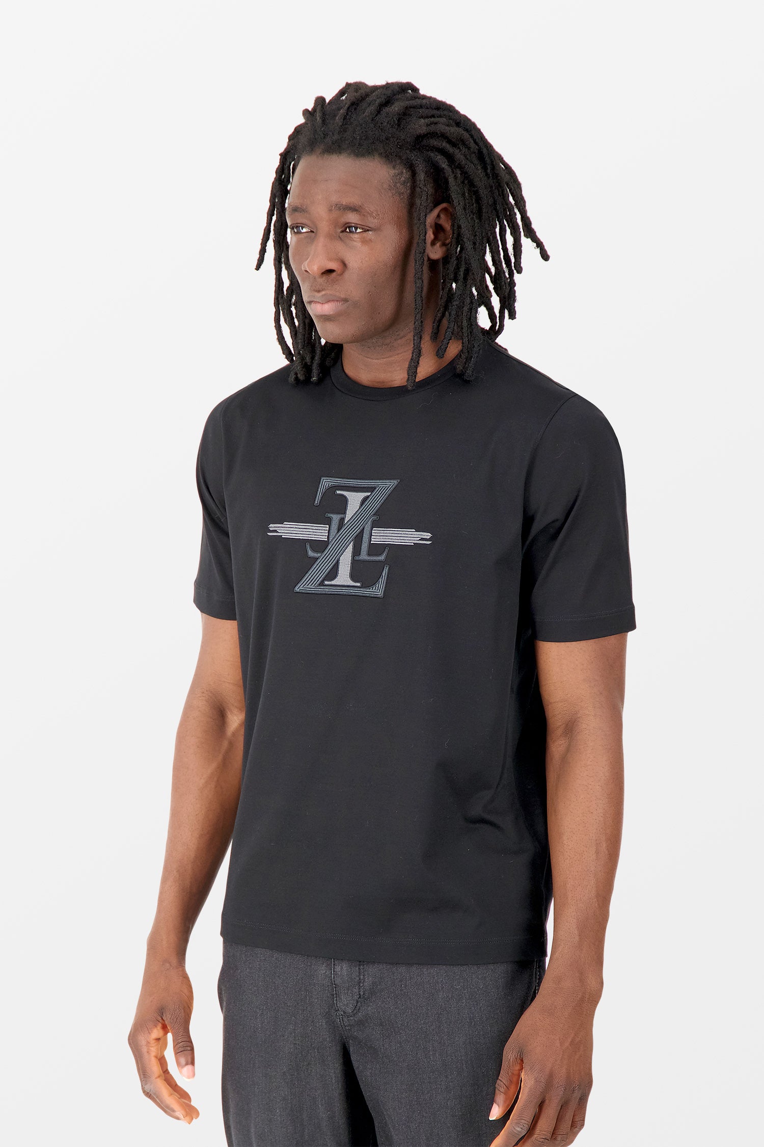 Zilli Black Broderie Pleine T-Shirt