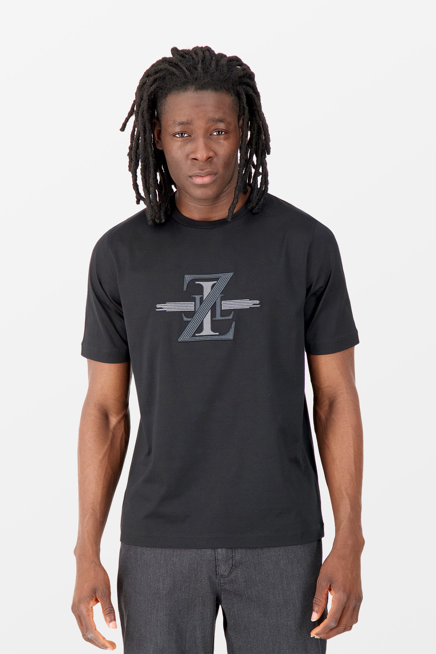Zilli Black Broderie Pleine T-Shirt