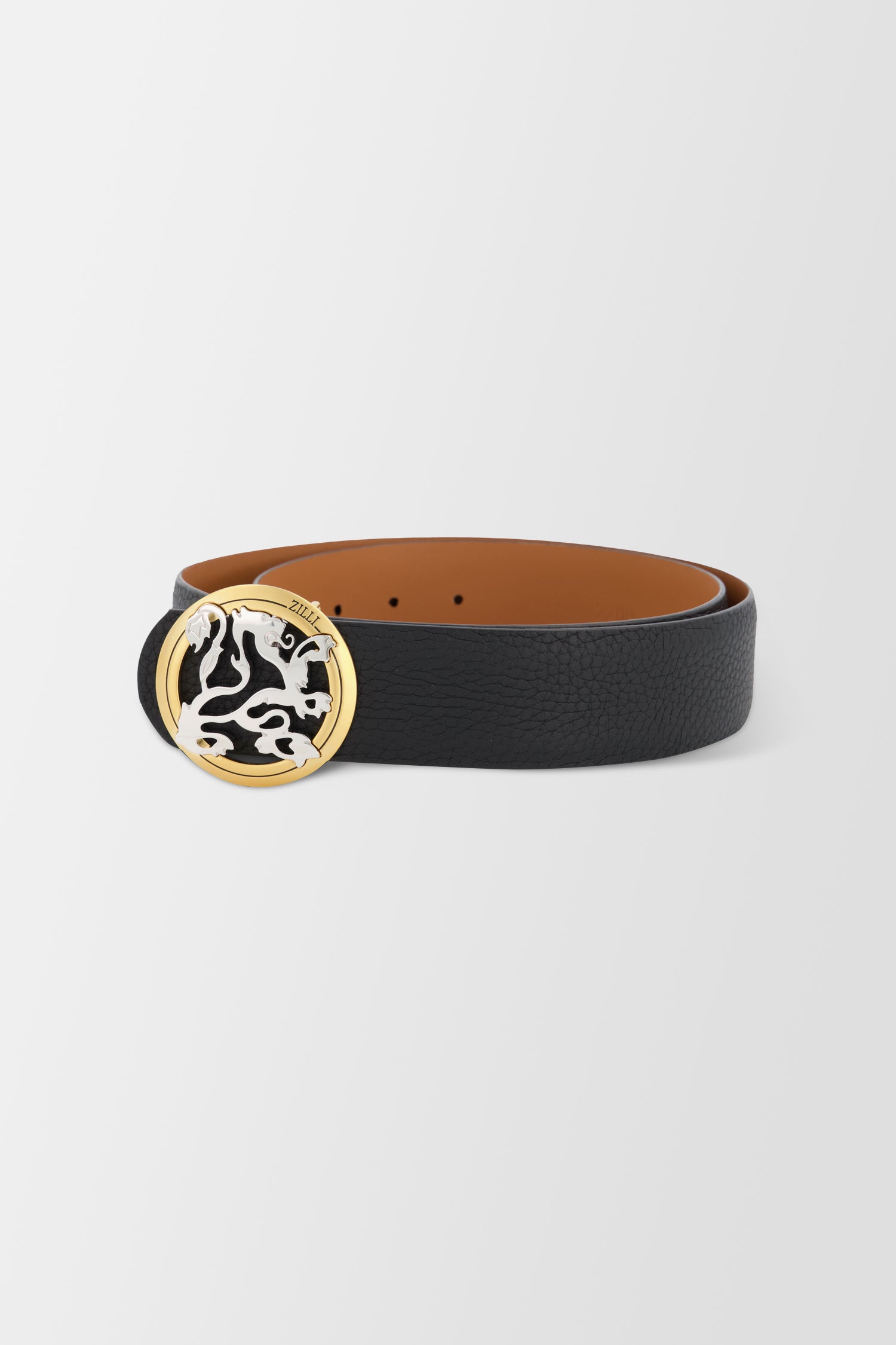 Zilli 40mm Black Taurillon Graine Belt
