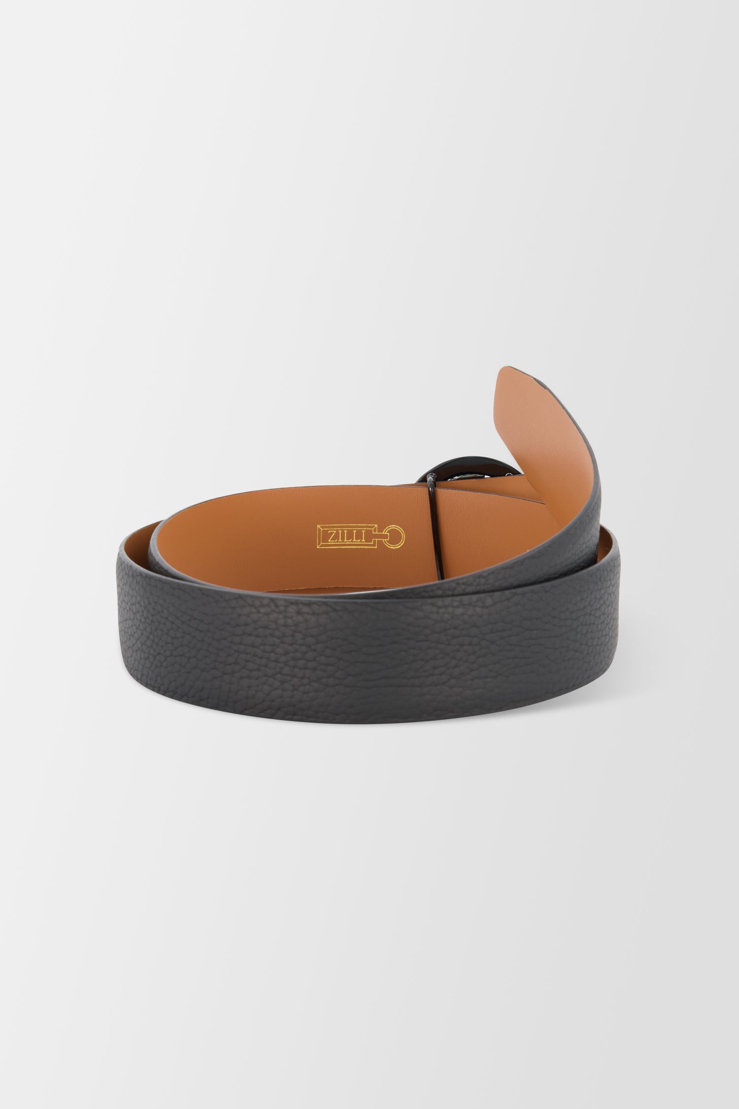 Zilli 40mm Black Taurillon Graine Belt