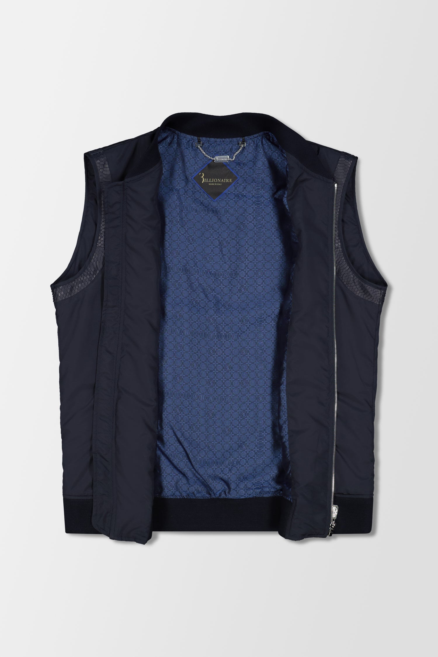 Billionaire Dark Blue Luxury Short Vest