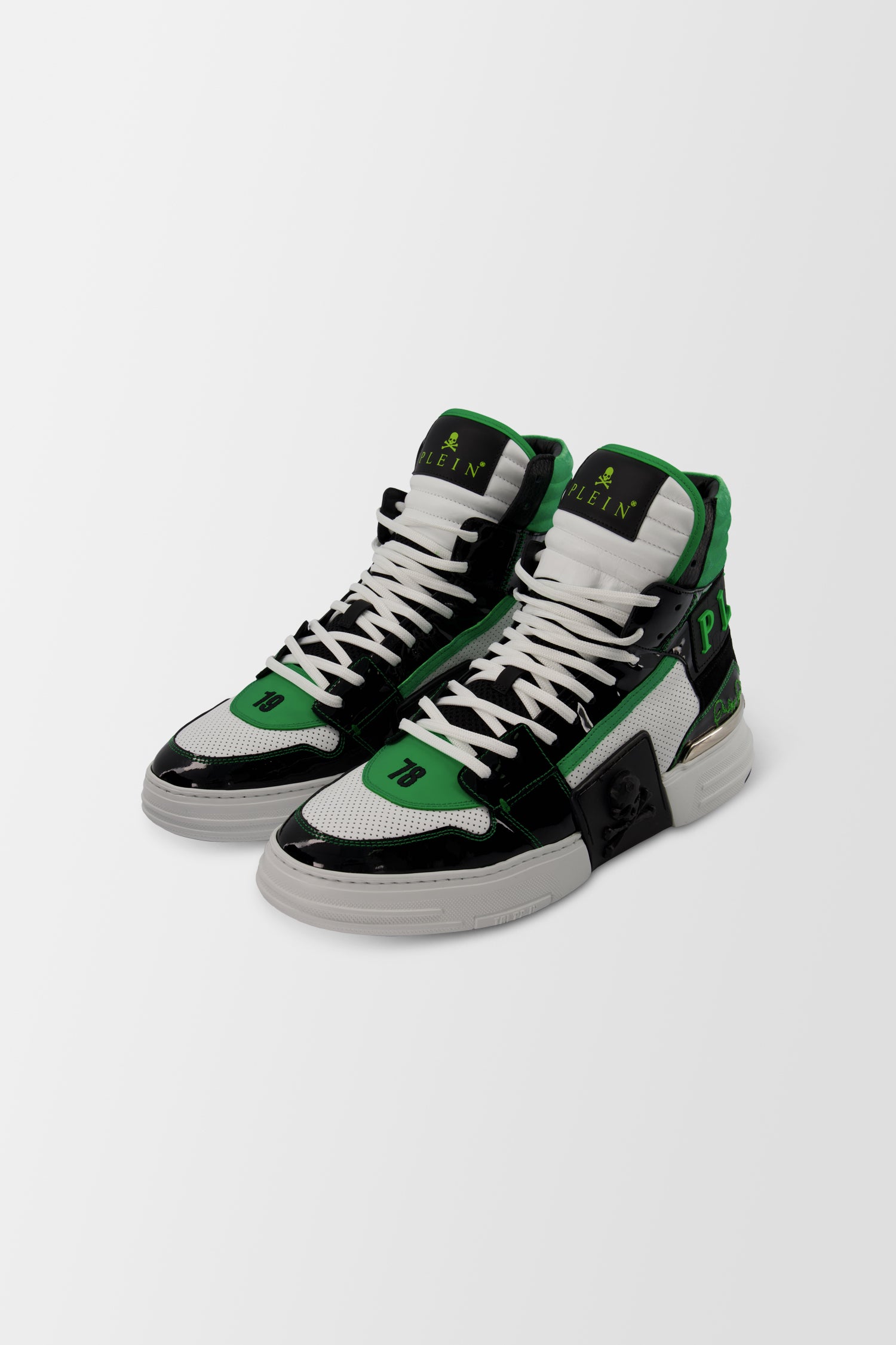 Hi Top Philipp Plein Shoes Sneakers Philipp Plein Green Phantom