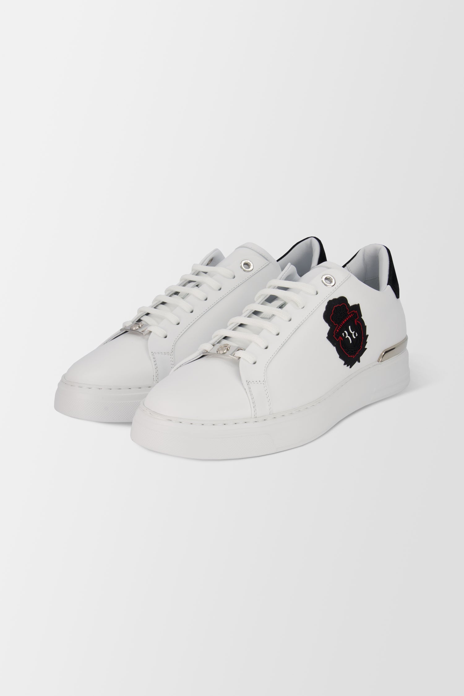 Billionaire Black Crest White Sneakers