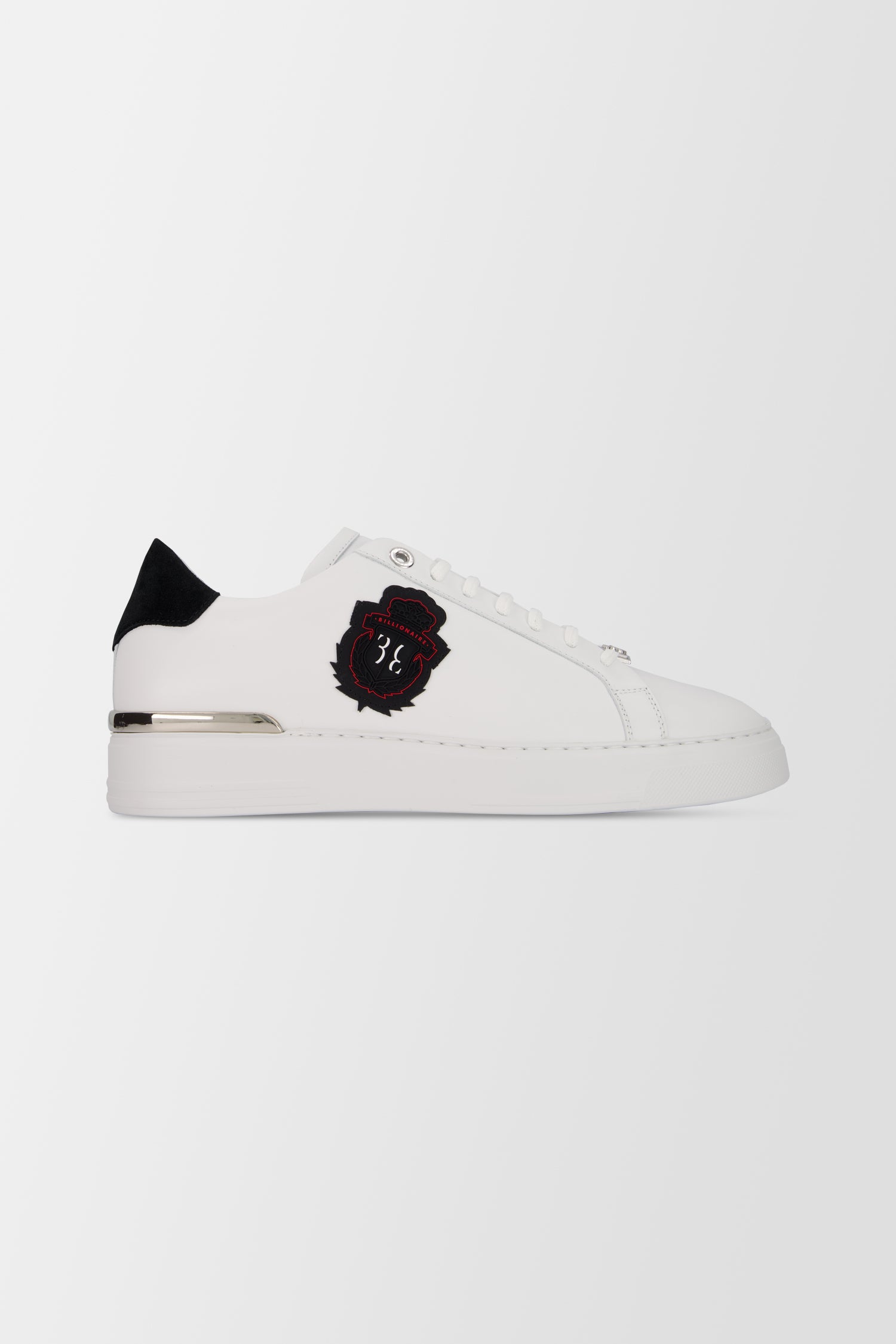 Billionaire Black Crest White Sneakers
