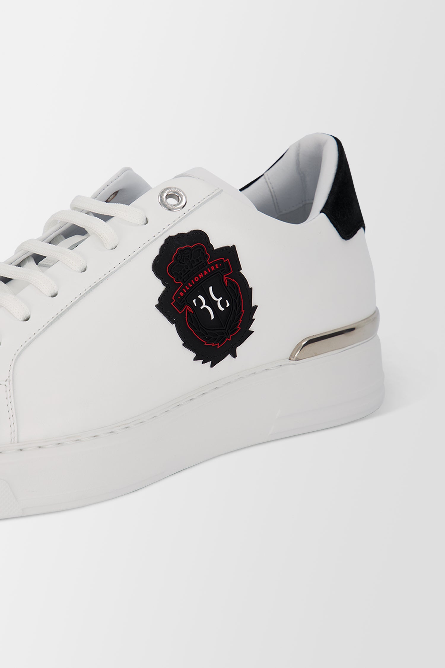 Billionaire Black Crest White Sneakers