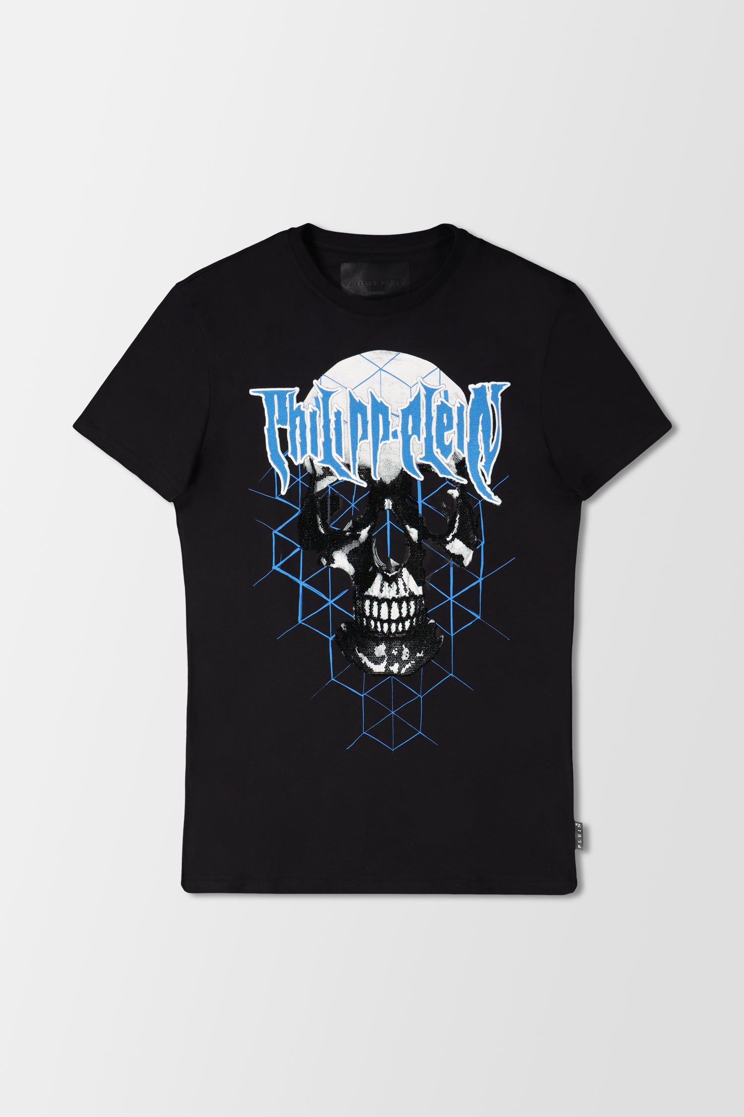 Philipp Plein Black Round Neck SS Skull Crystal T-Shirt