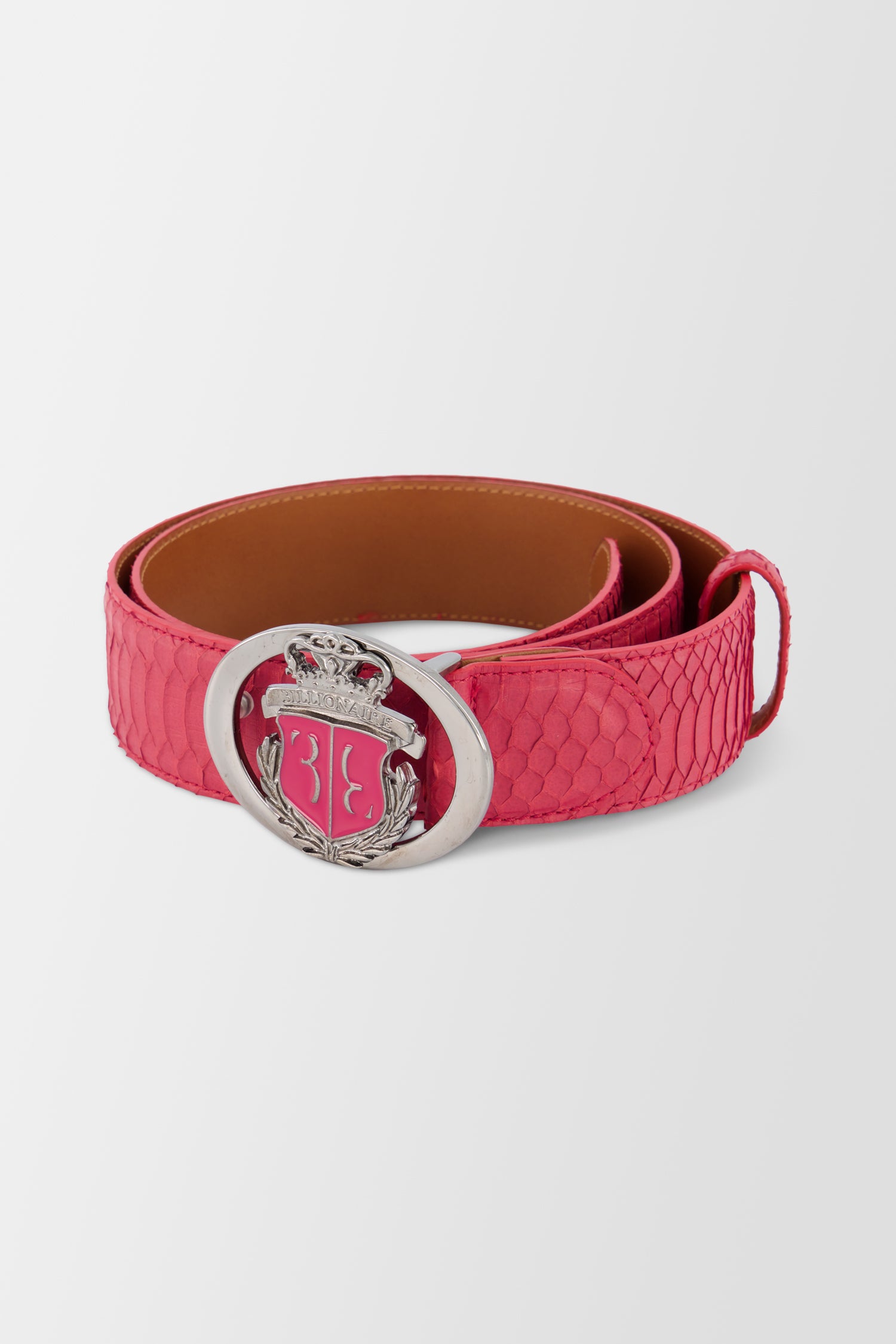 Billionaire Red Elaphe Belt Crest