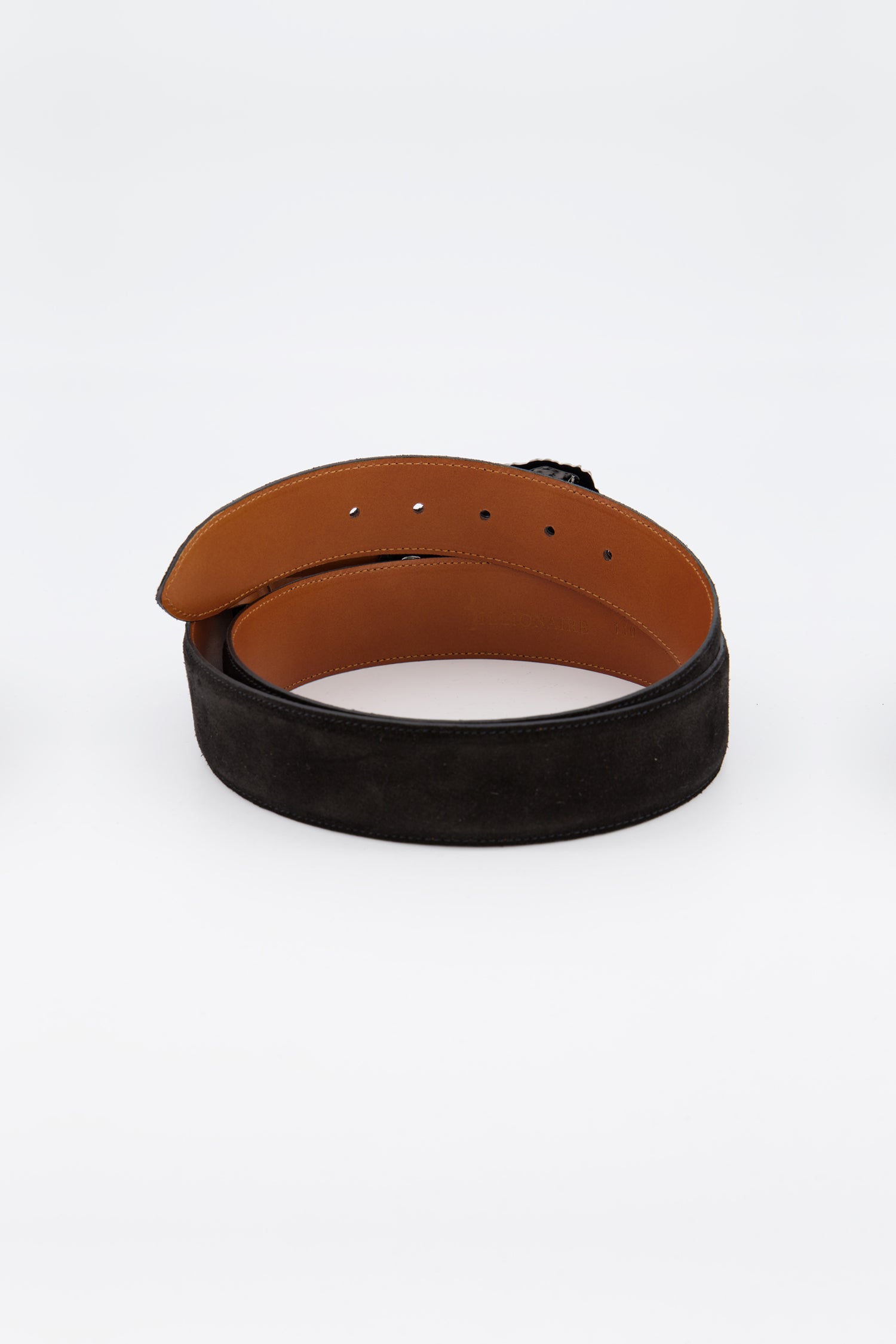 Billionaire Black/Black Nickel Lion Belt