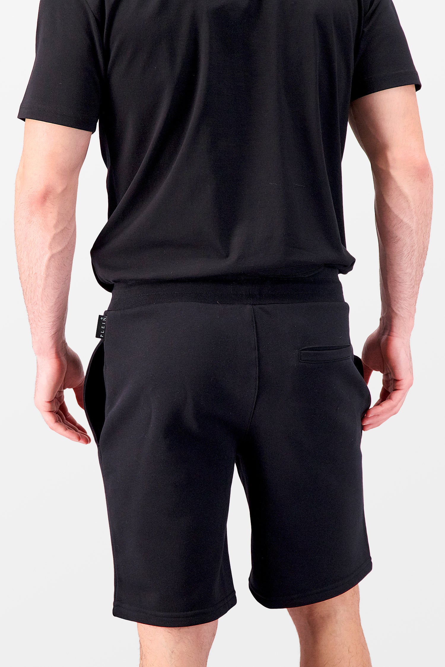 Short de jogging noir Philipp Plein Iconic Plein