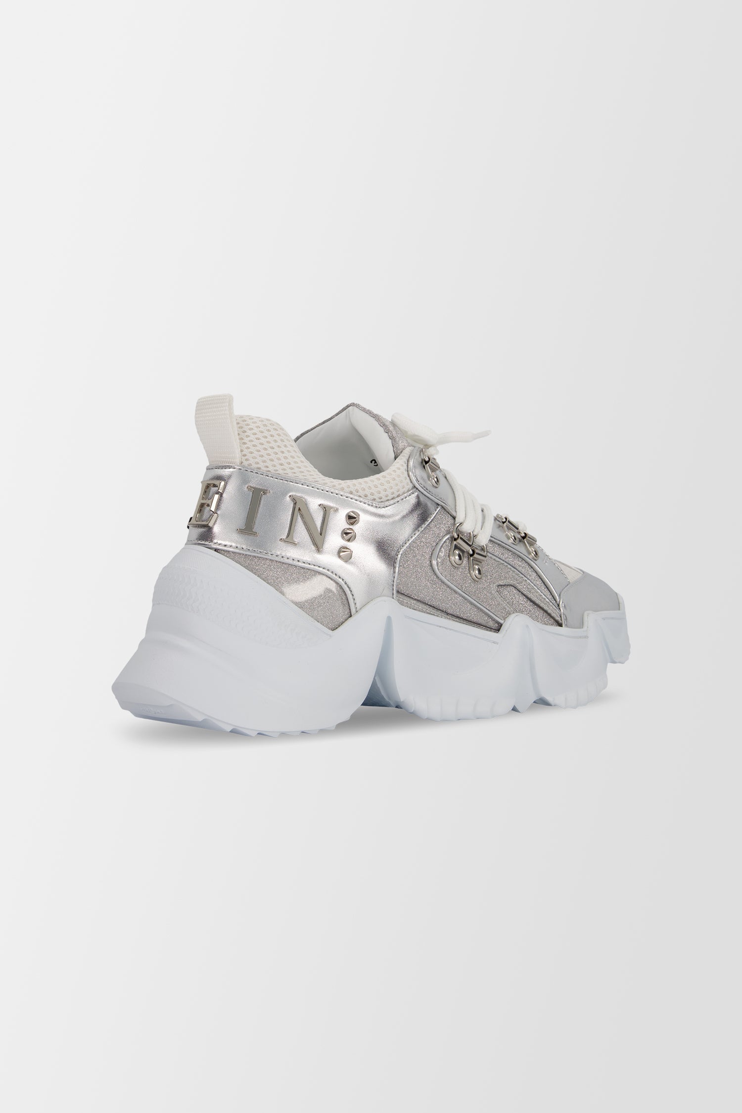 Philipp Plein Silver Crystal Sneakers