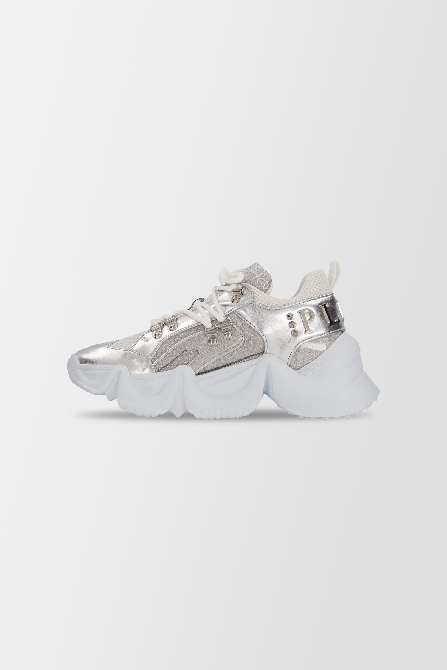 Philipp Plein Silver Crystal Sneakers