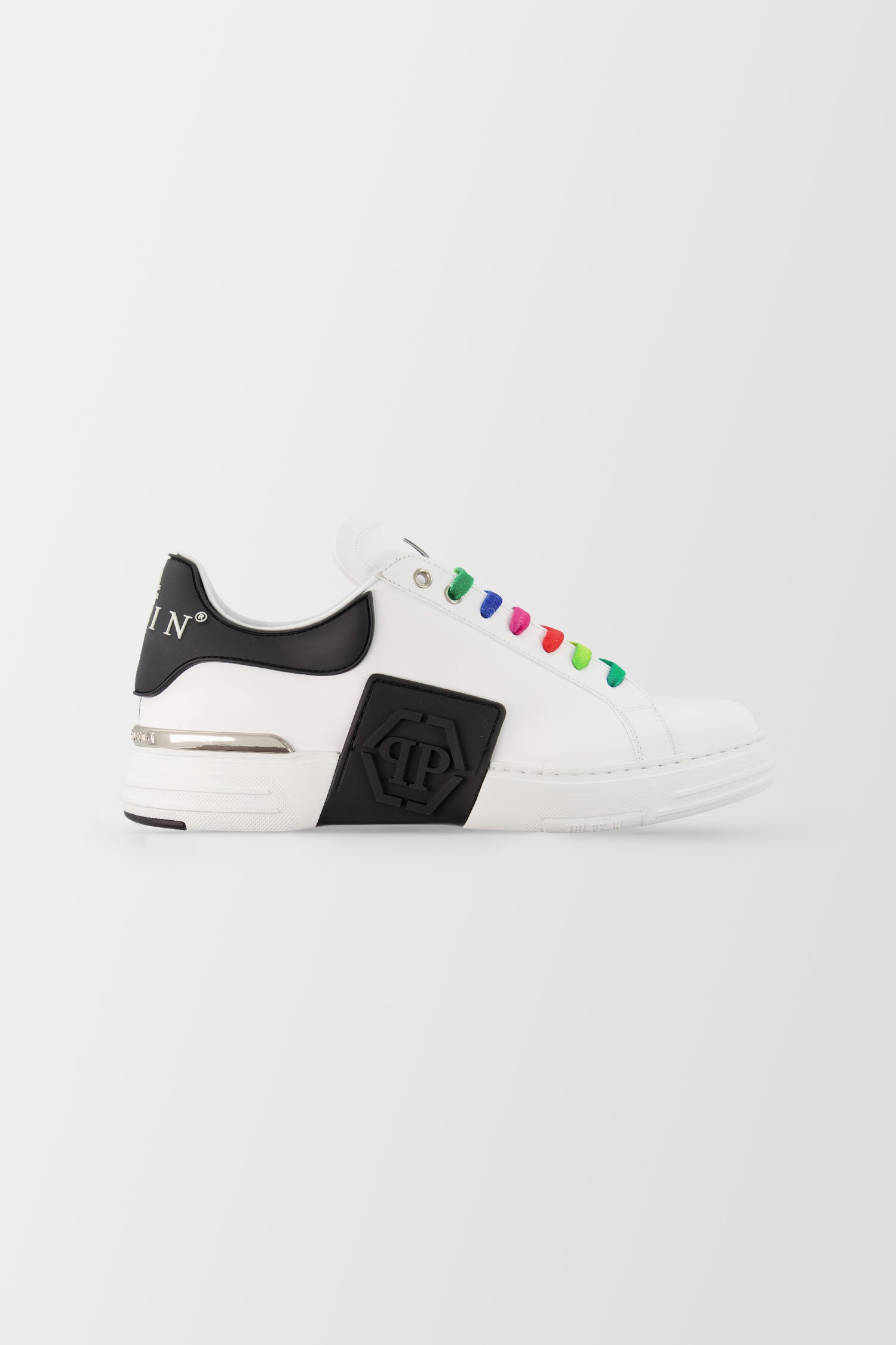 Philipp Plein White/Multicolor Phantom KICK$ Lo-Top Sneakers