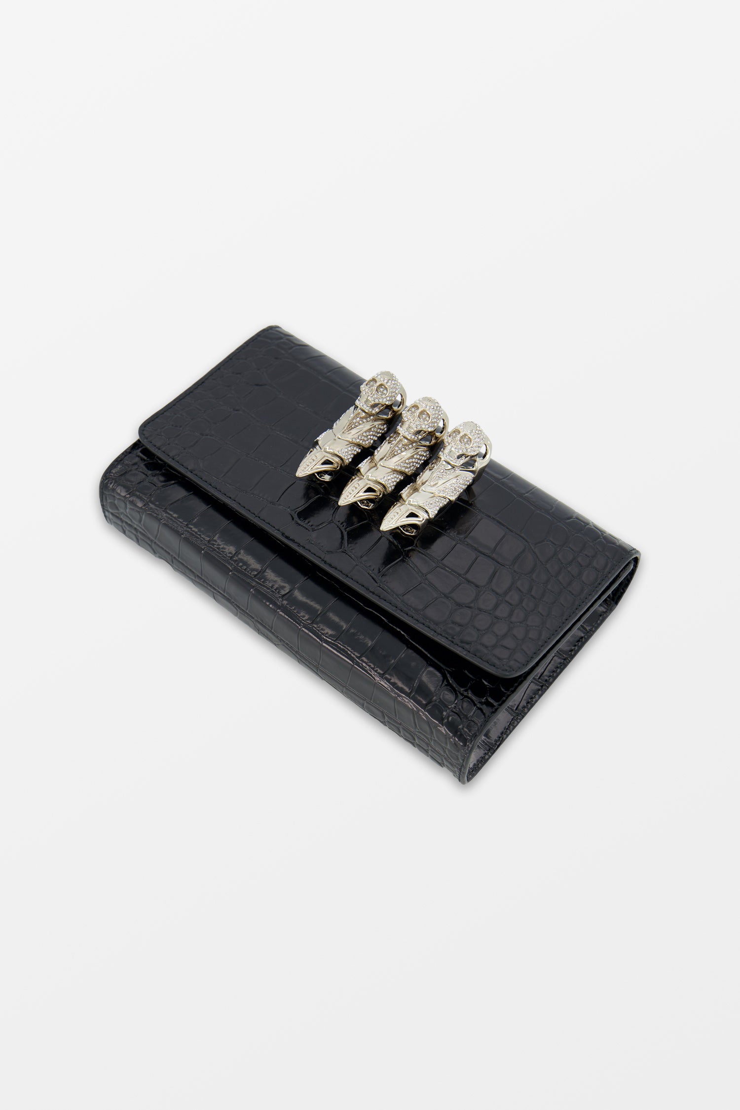 Philipp Plein Black Cocco Print Clutch