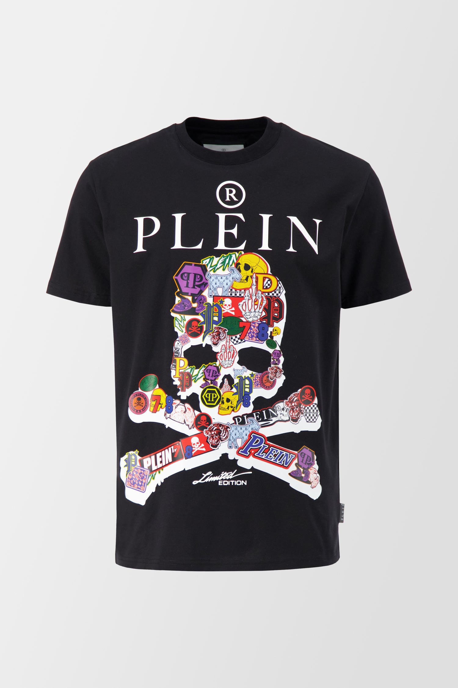 T-shirt Philipp Plein noir col rond imprimé tête de mort