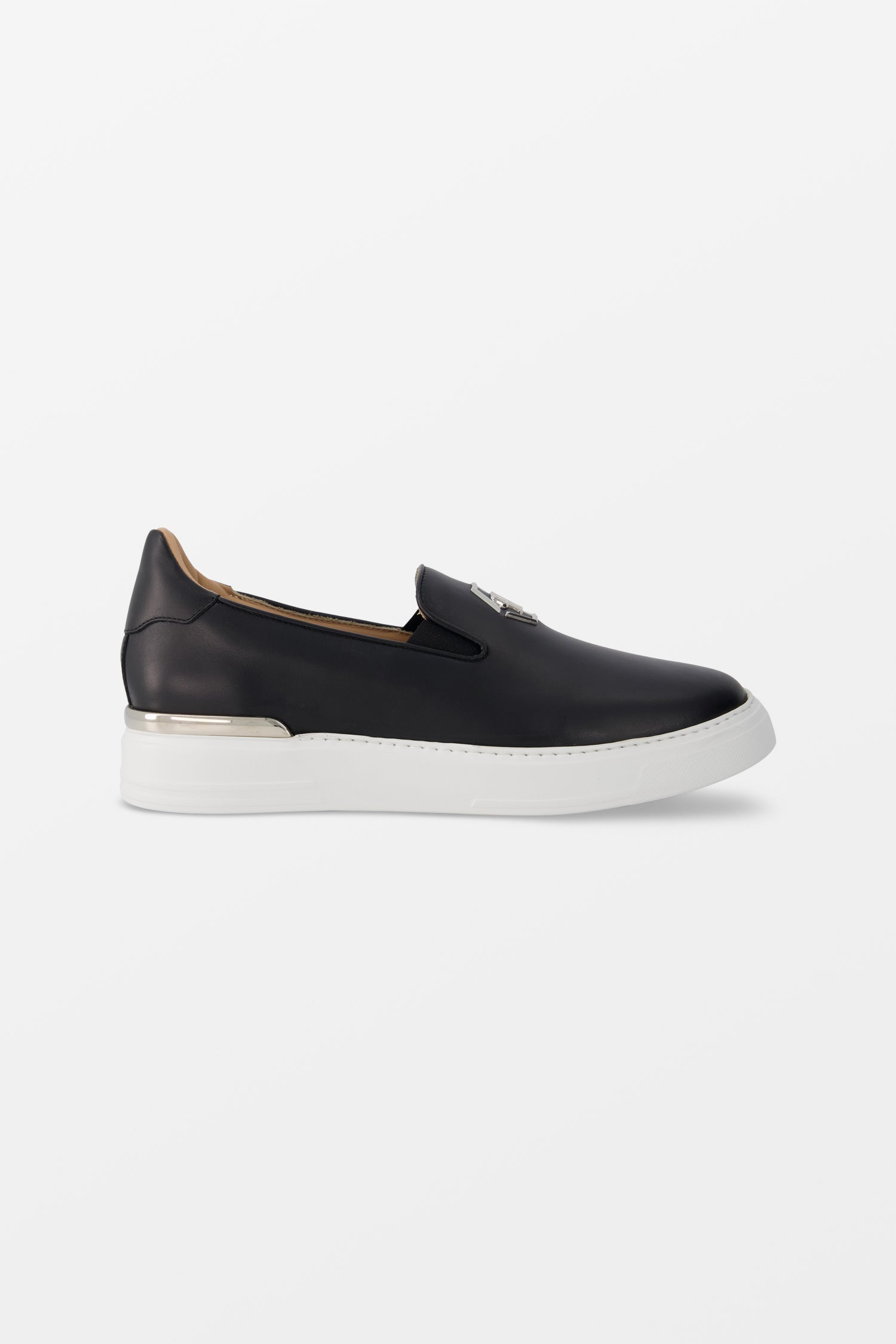 Philipp Plein Black Hexagon Slip-Ons