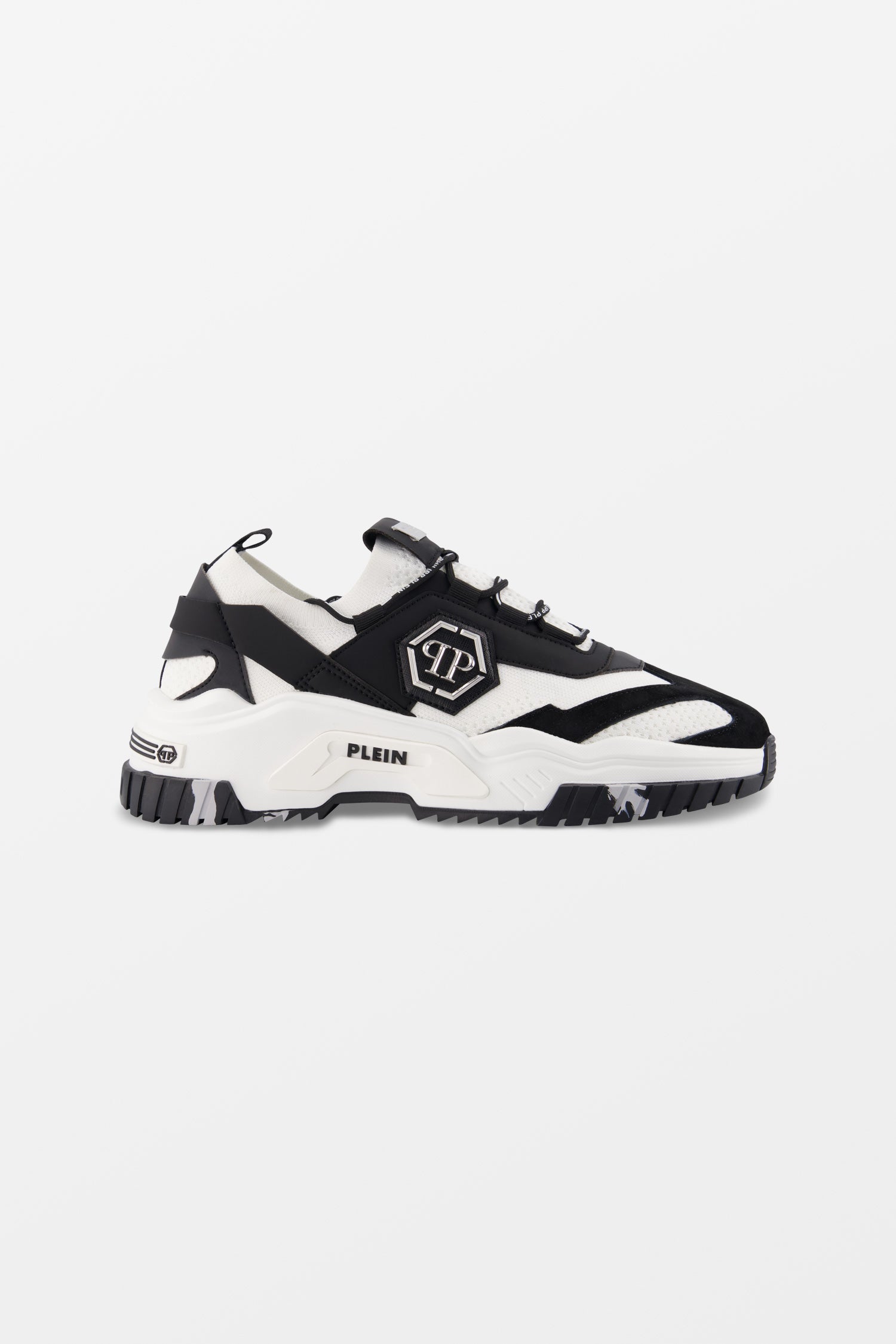 Philipp Plein Black & White Trainer Predator Sneakers